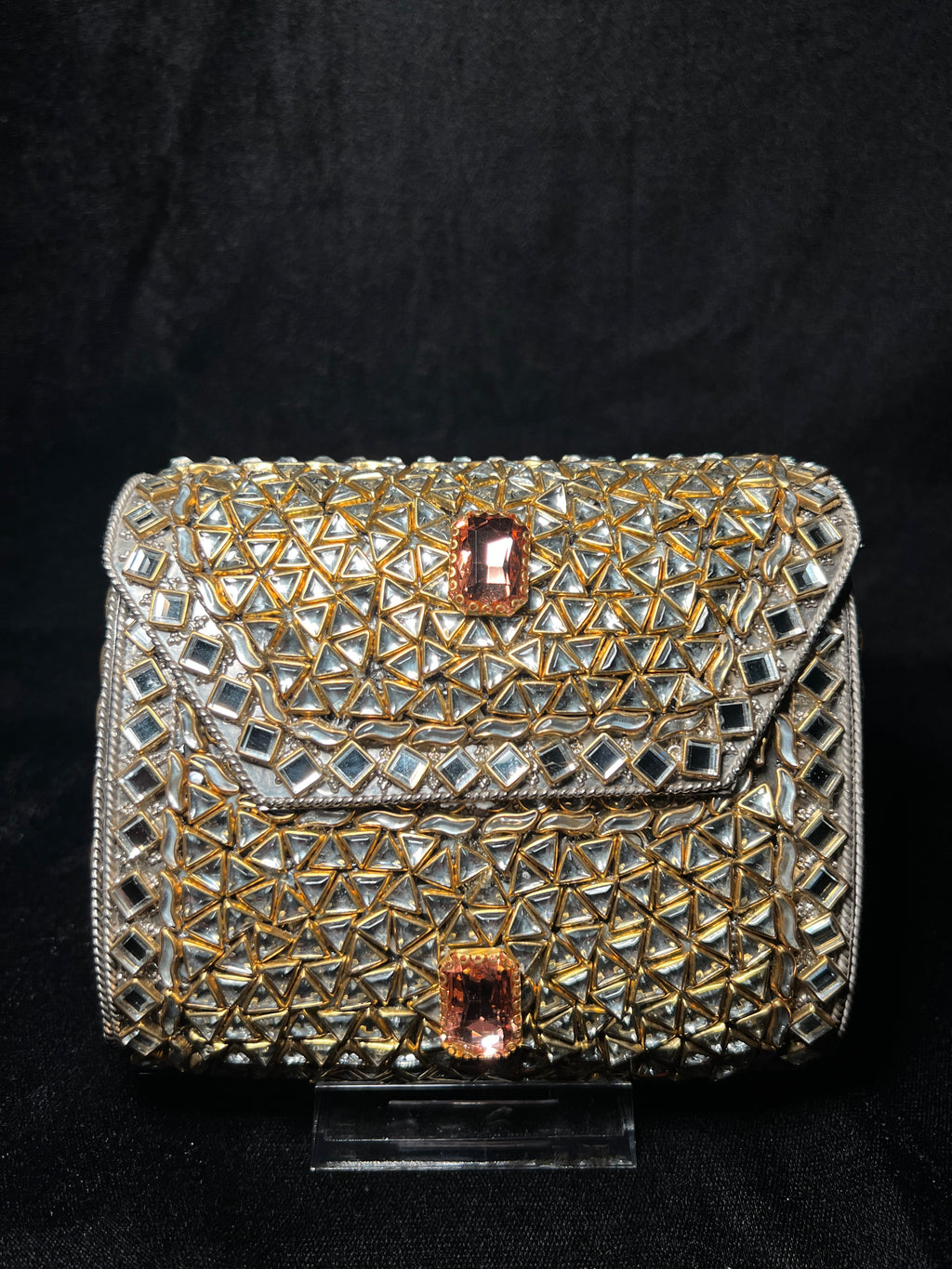 Large Rectangular Kundan Clutch | RKC-131