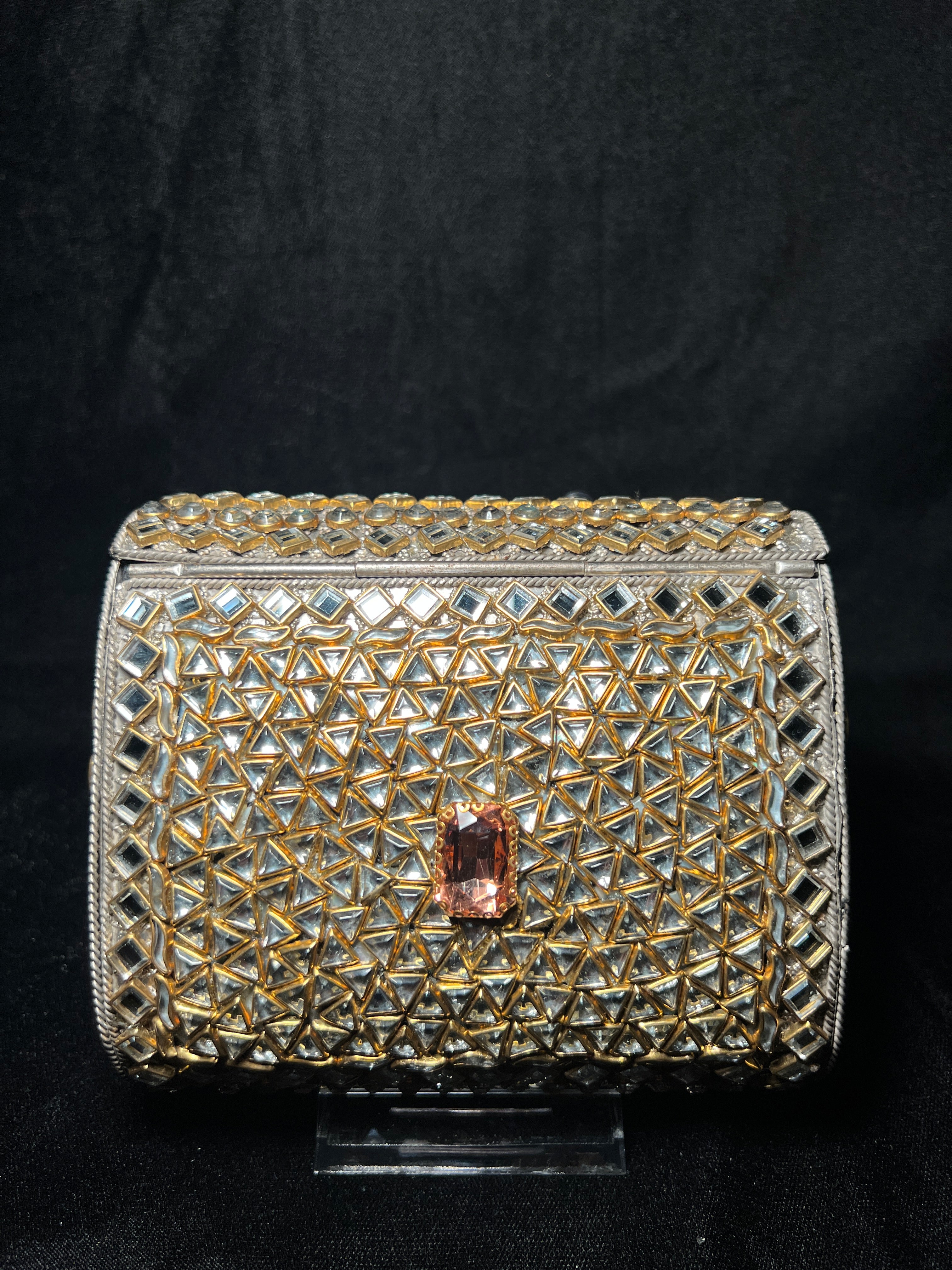 Large Rectangular Kundan Clutch | RKC-131