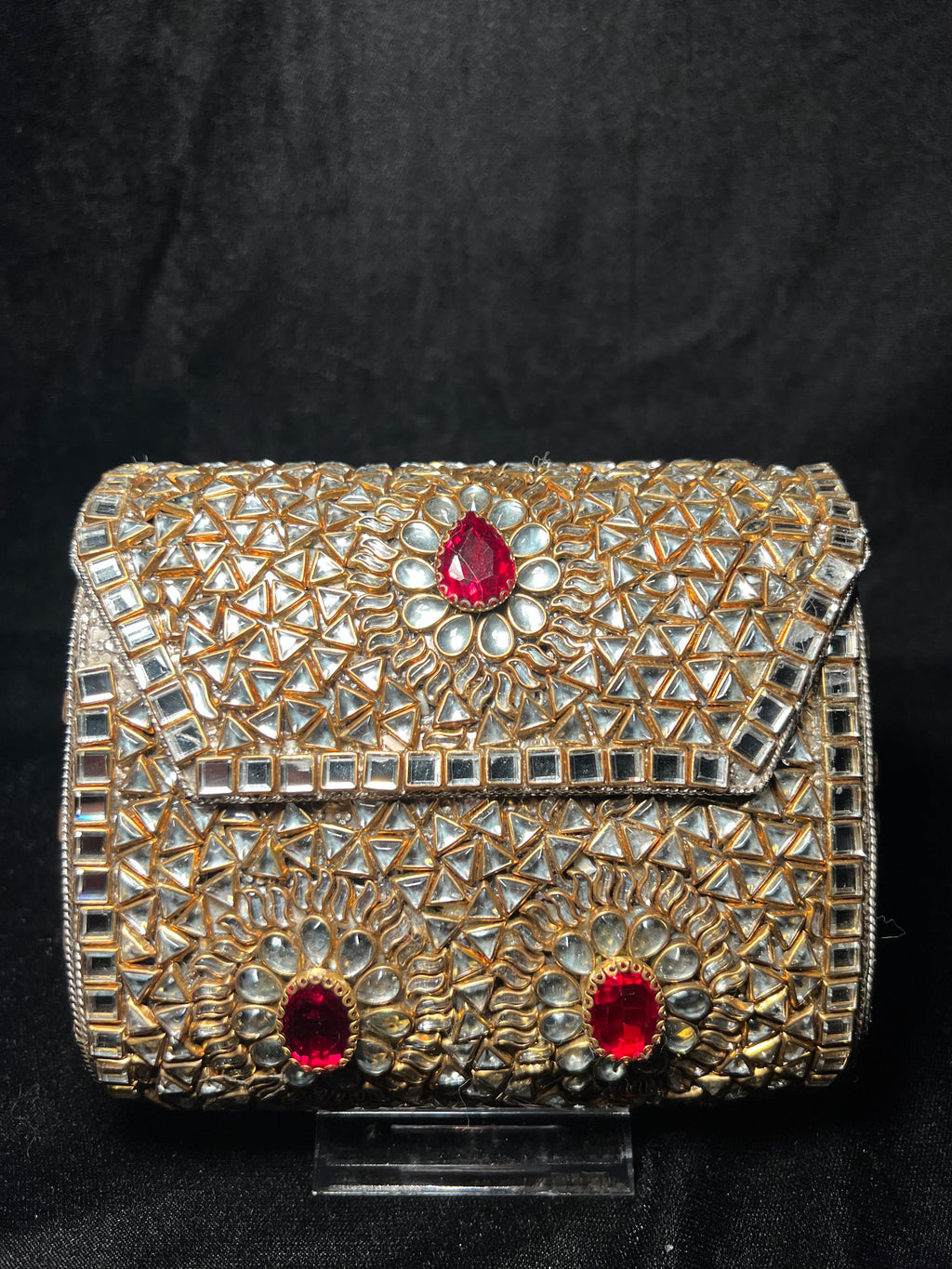Large Rectangular Kundan Clutch | RKC-132