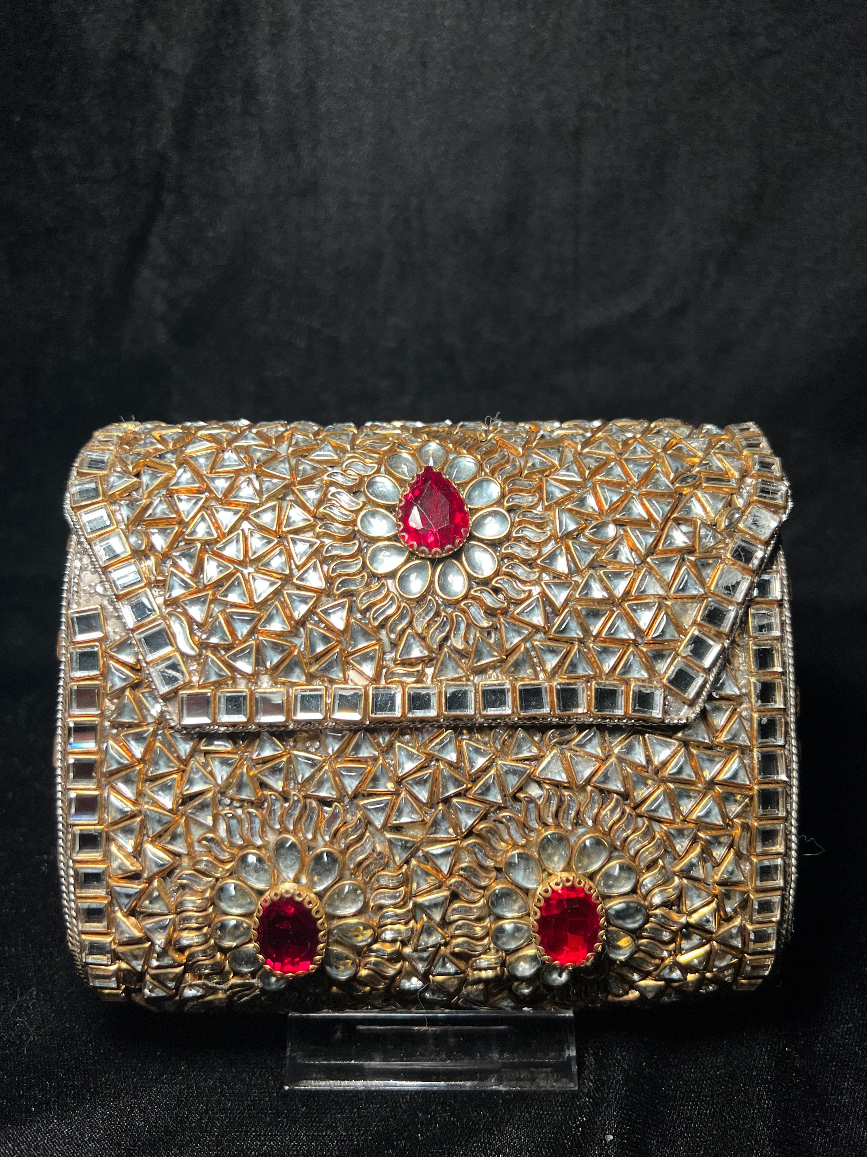 Large Rectangular Kundan Clutch | RKC-132