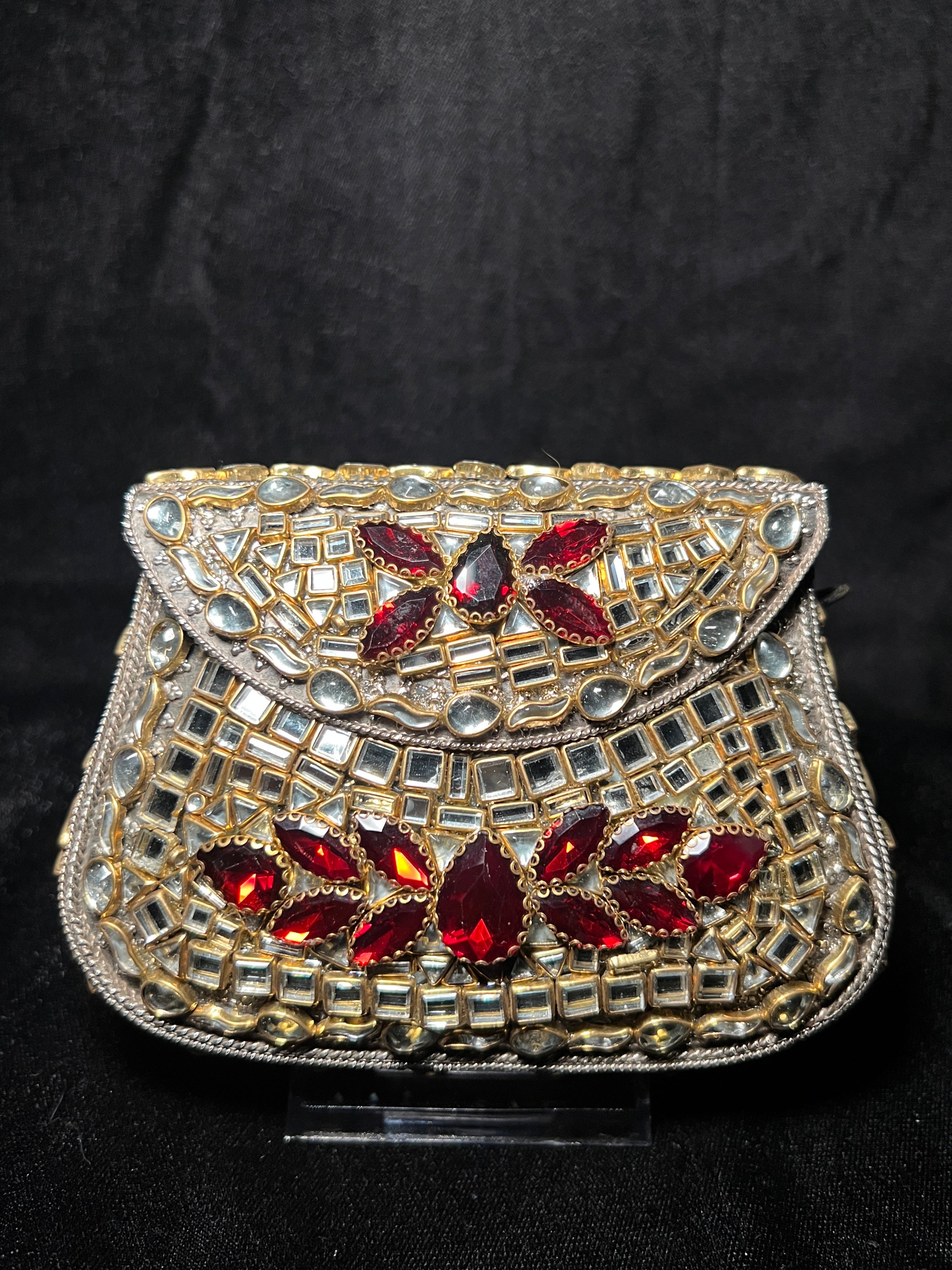 Medium Trapezoid Kundan Clutch | RKC-133