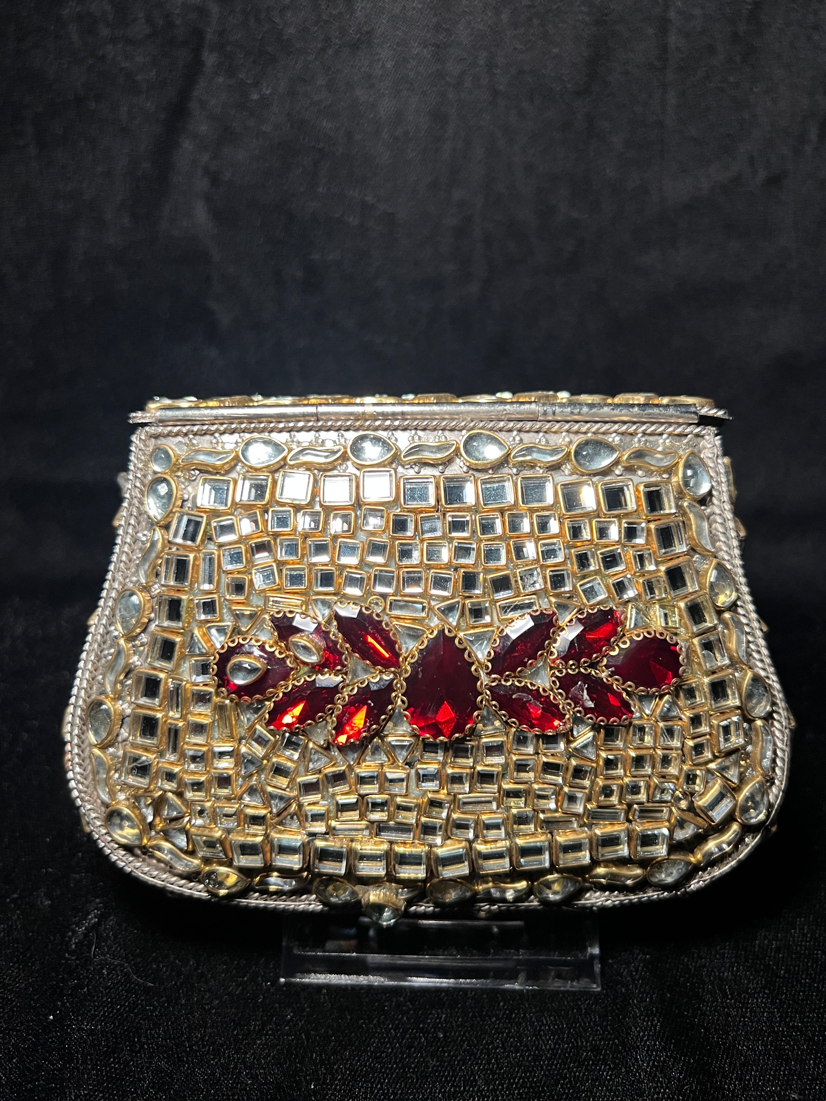 Medium Trapezoid Kundan Clutch | RKC-133