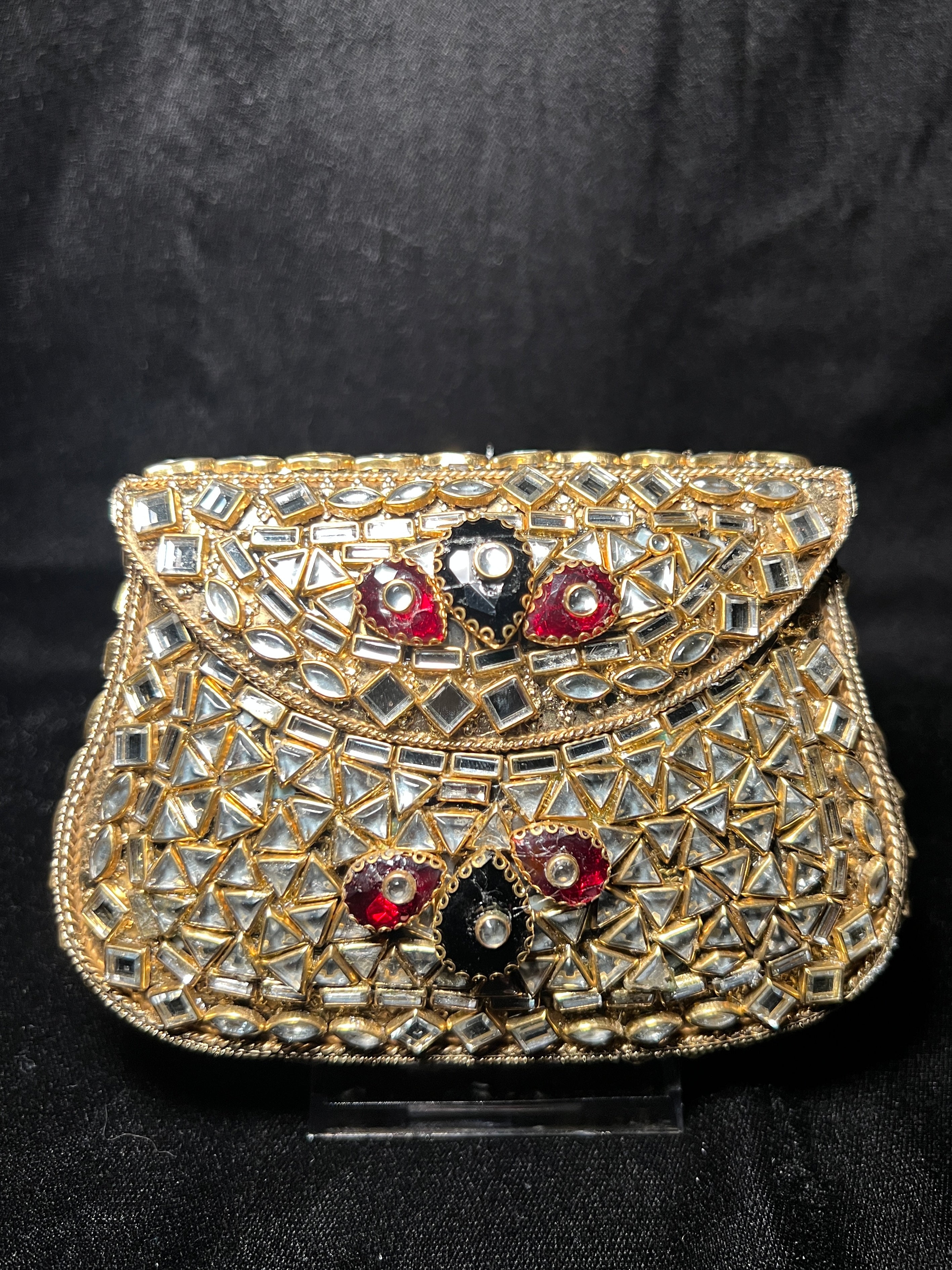 Medium Trapezoid Kundan Clutch | RKC-135