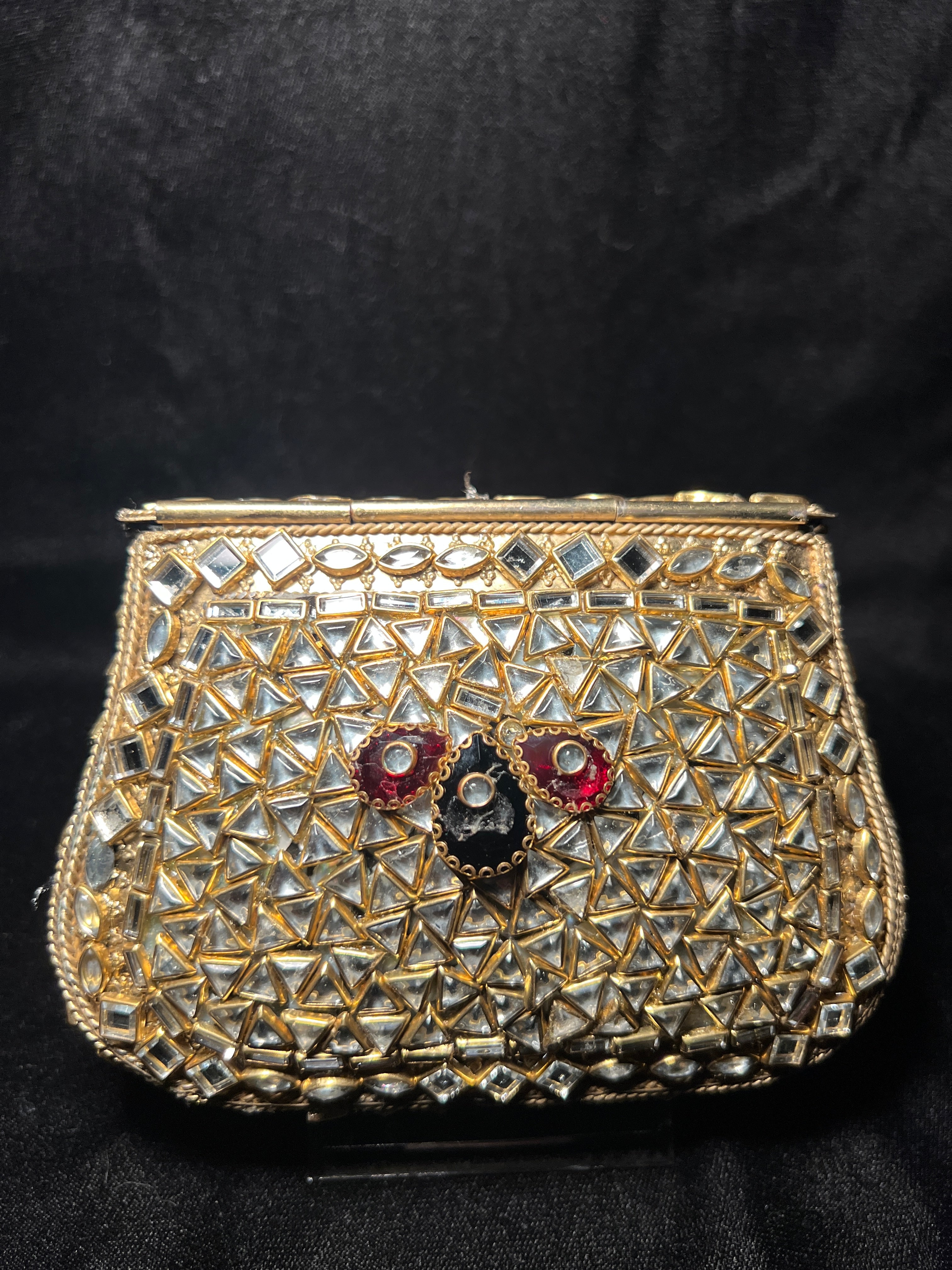 Medium Trapezoid Kundan Clutch | RKC-135