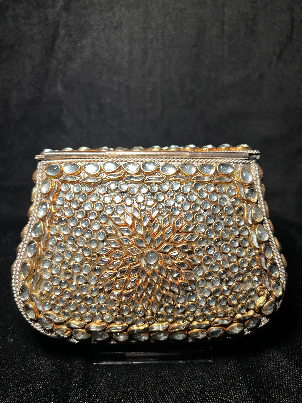 Medium Trapezoid Kundan Clutch | RKC-136