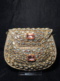 Medium U Kundan Clutch | RKC-138