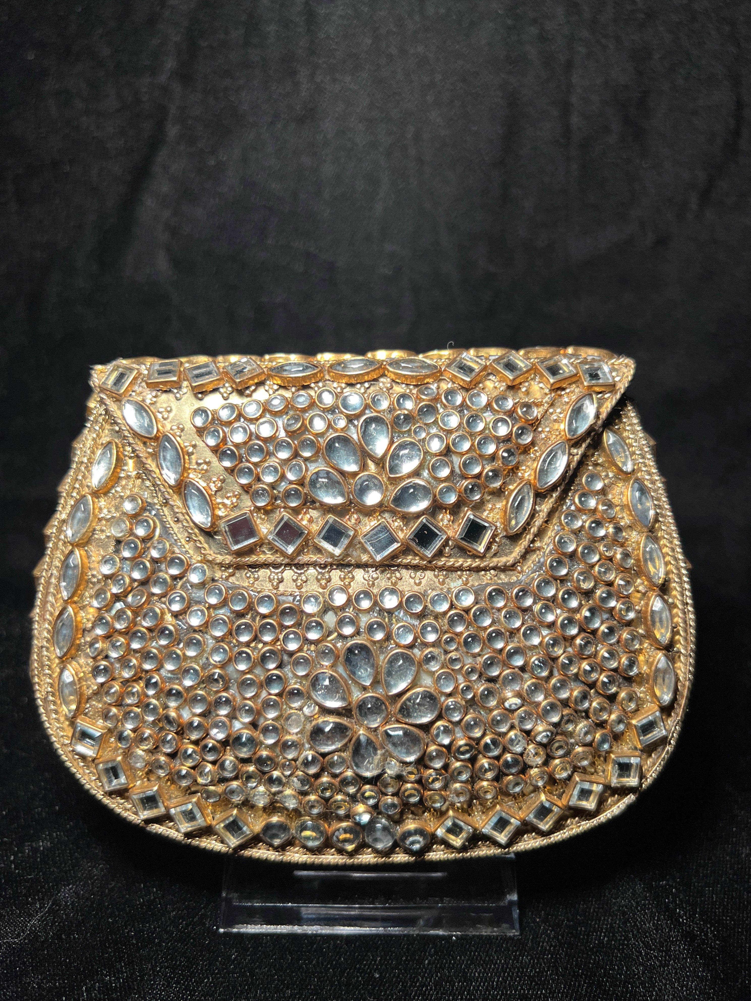 Medium U Kundan Clutch | RKC-139