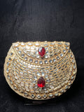 Medium U Kundan Clutch | RKC-141