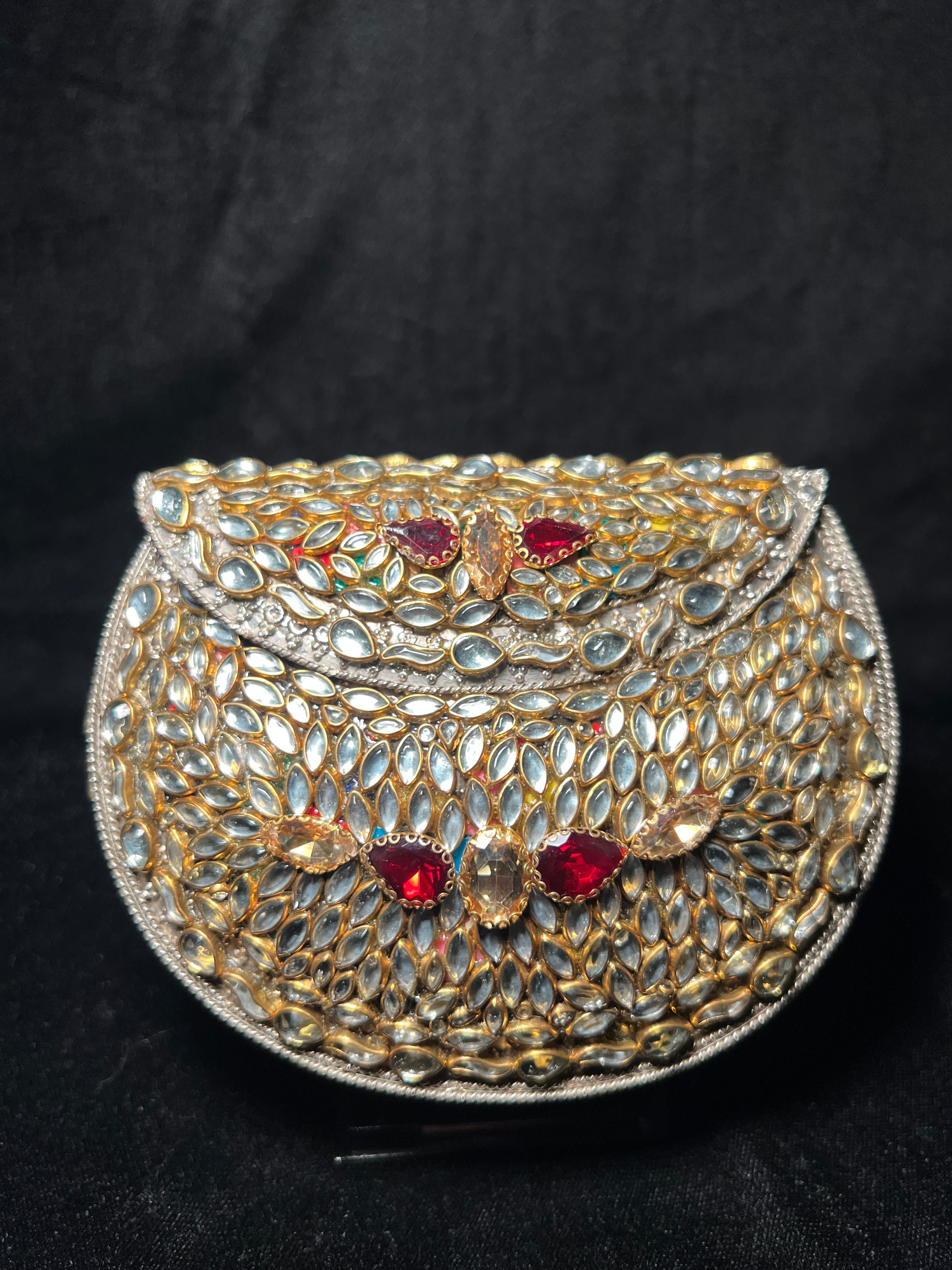 Medium U Kundan Clutch | RKC-143