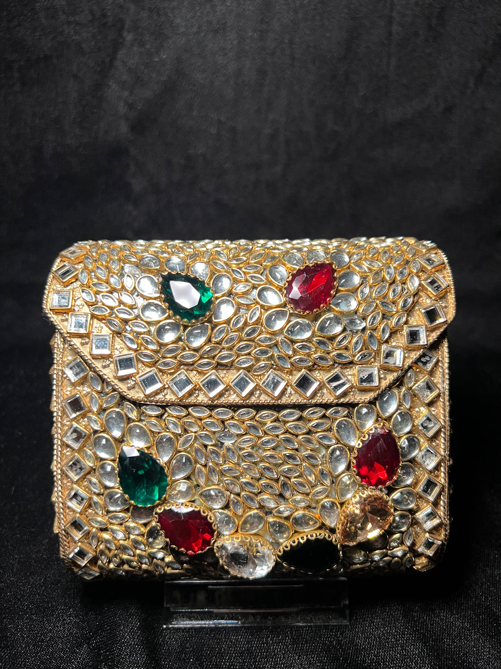 Medium Rectangular Kundan Clutch | RKC-147