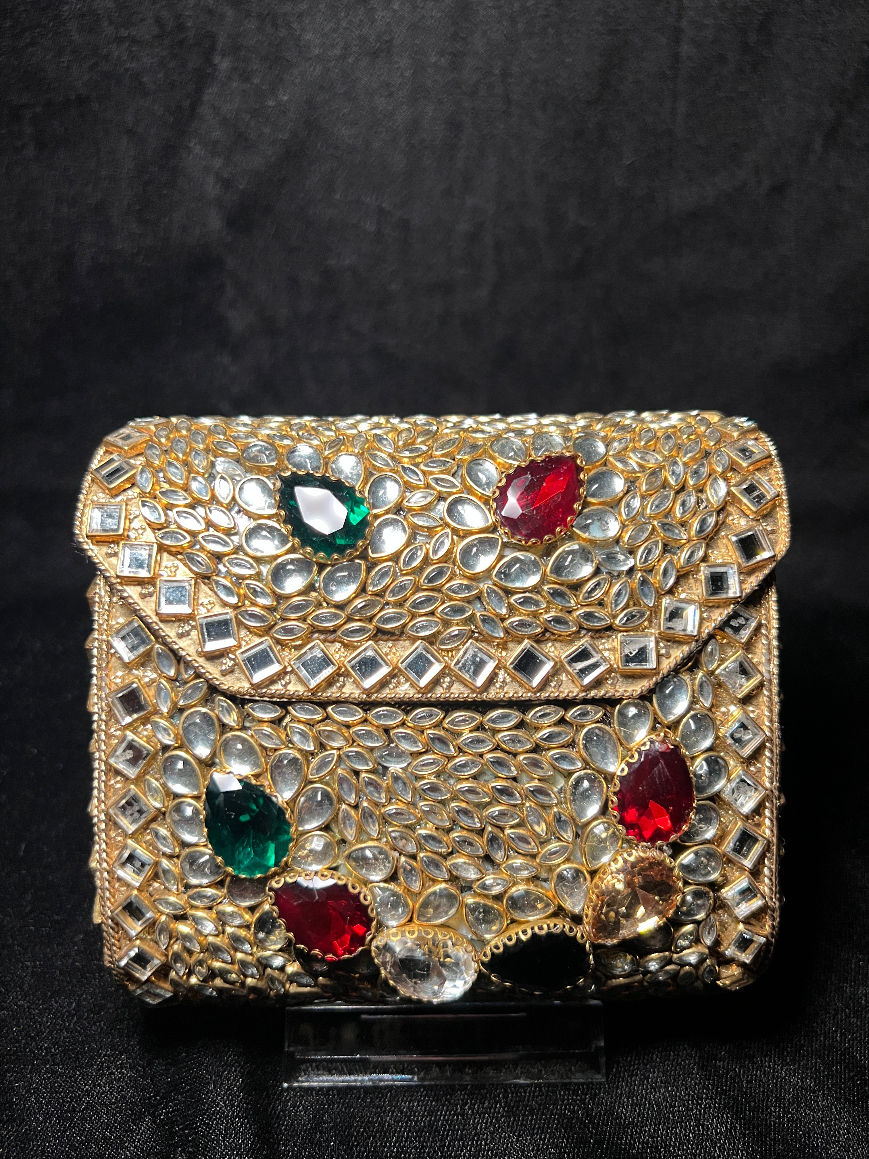Medium Rectangular Kundan Clutch | RKC-147