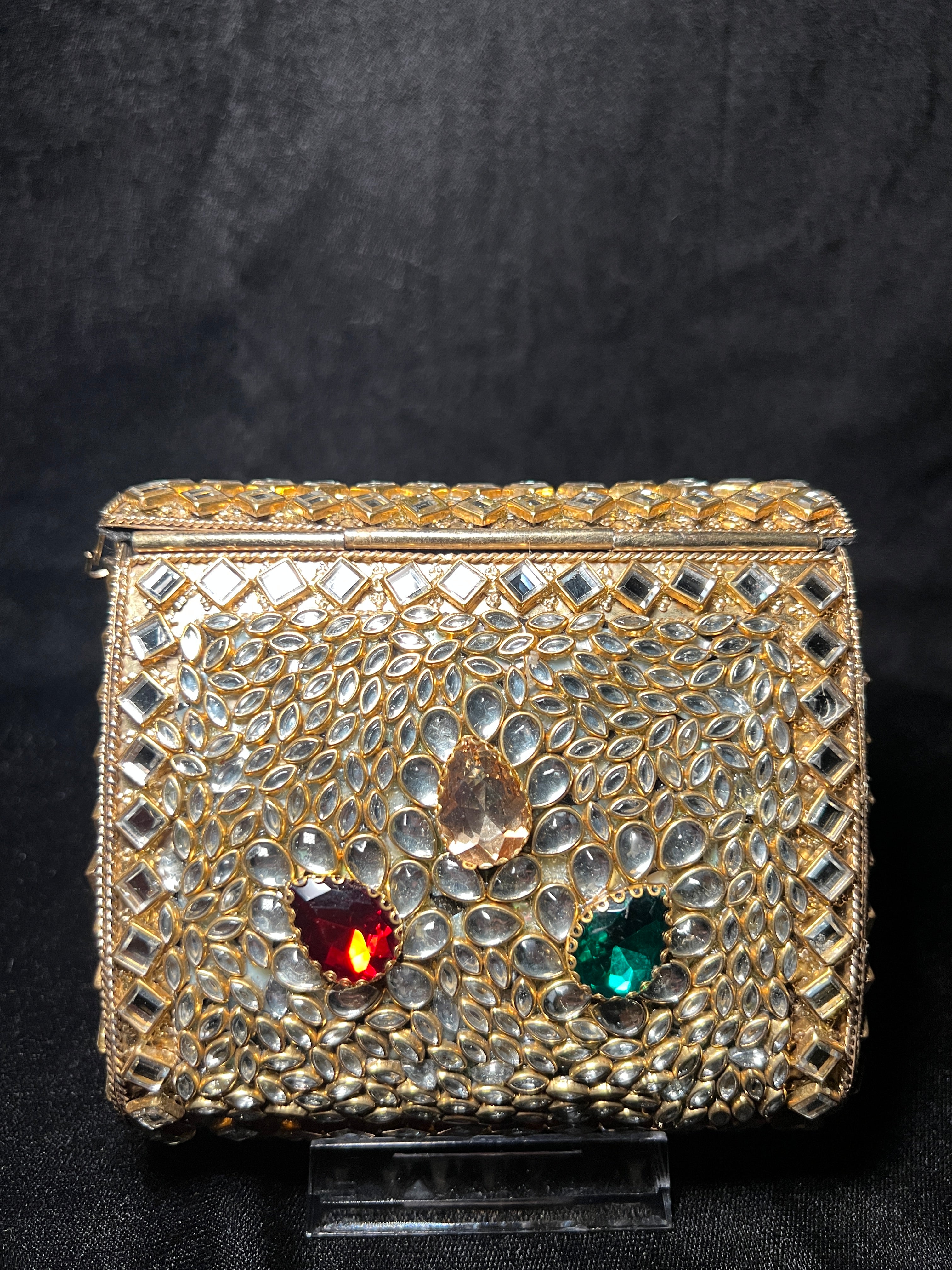 Medium Rectangular Kundan Clutch | RKC-147