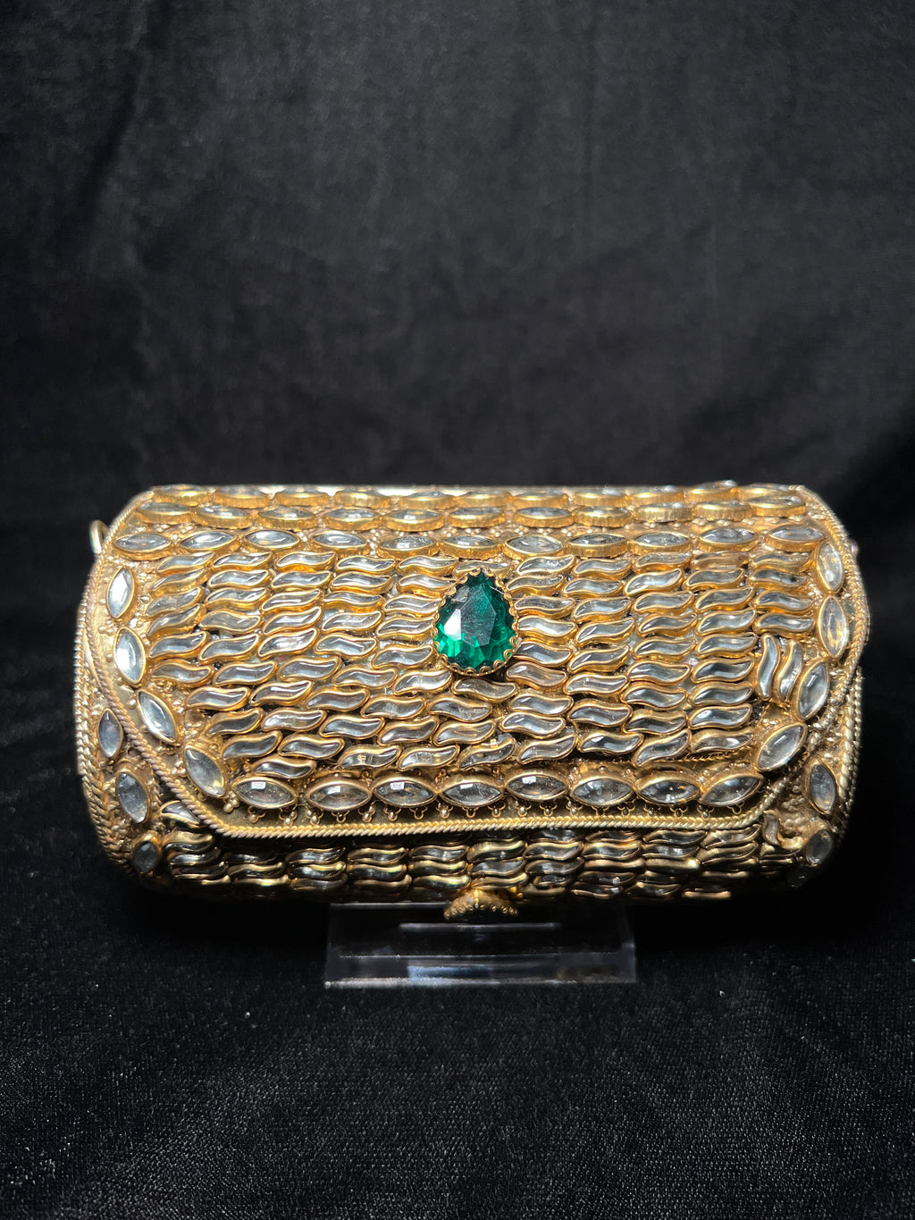 Medium Cylinder Kundan Clutch | RKC-148