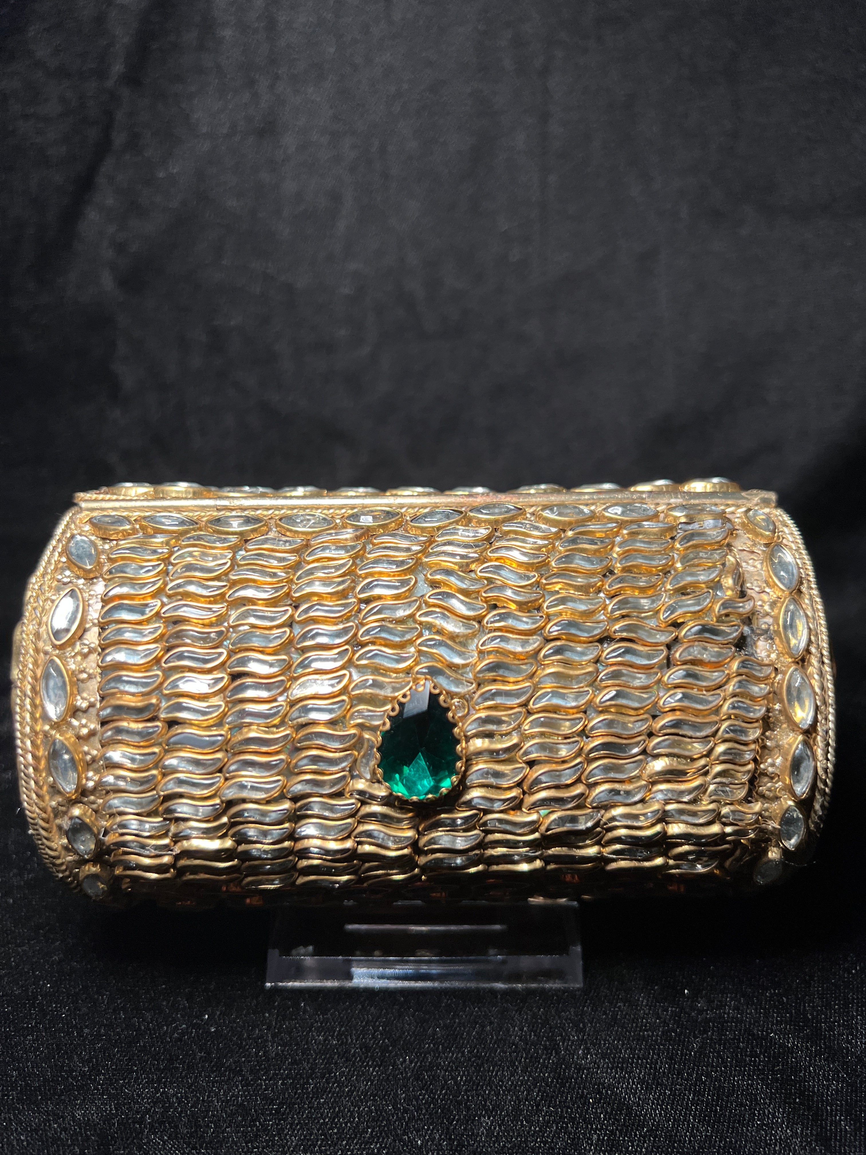 Medium Cylinder Kundan Clutch | RKC-148