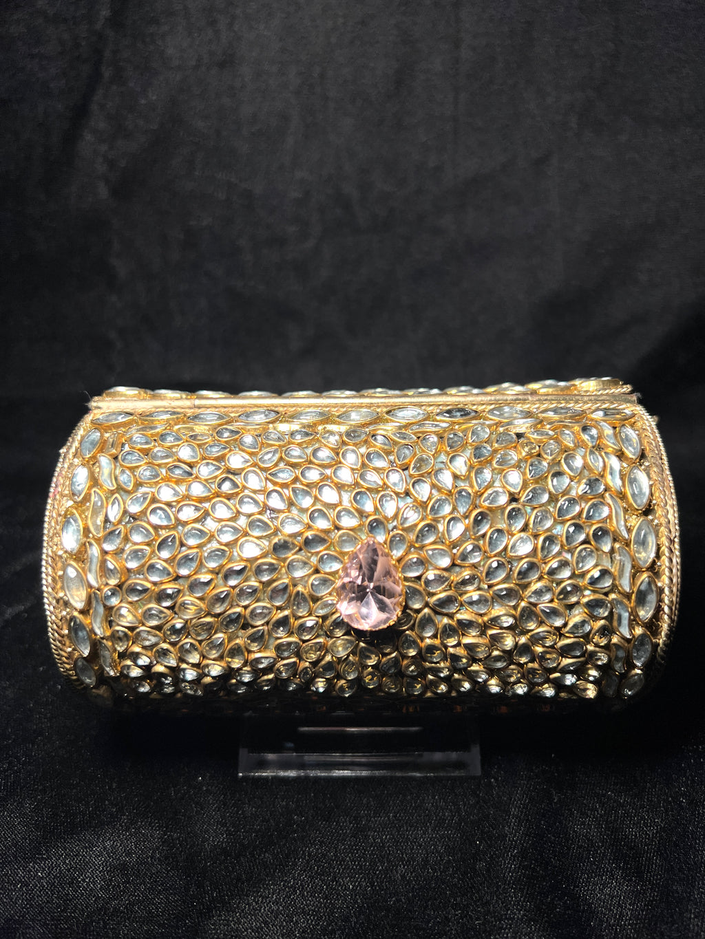 Medium Cylinder Kundan Clutch | RKC-150