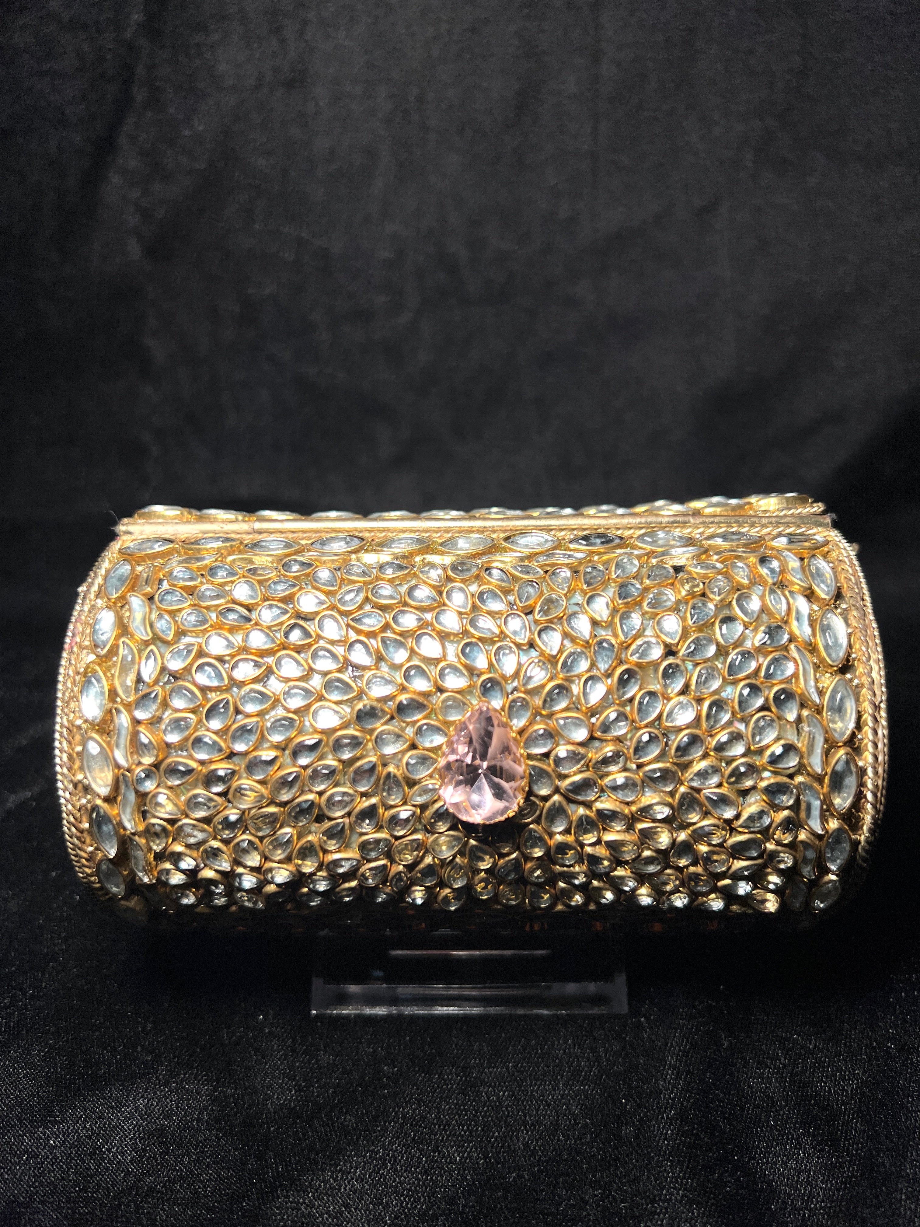 Medium Cylinder Kundan Clutch | RKC-150
