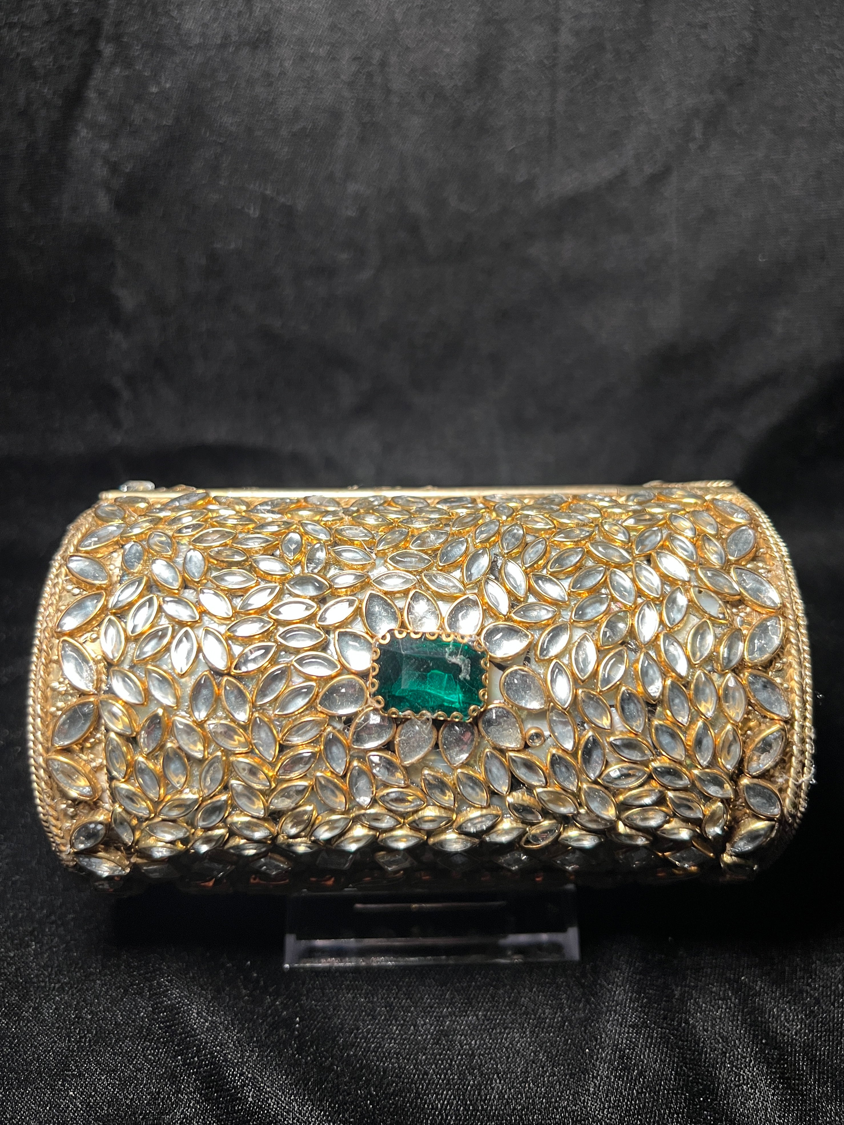 Medium Cylinder Kundan Clutch | RKC-151