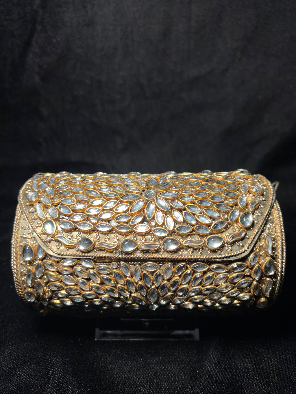 Medium Cylinder Kundan Clutch | RKC-152