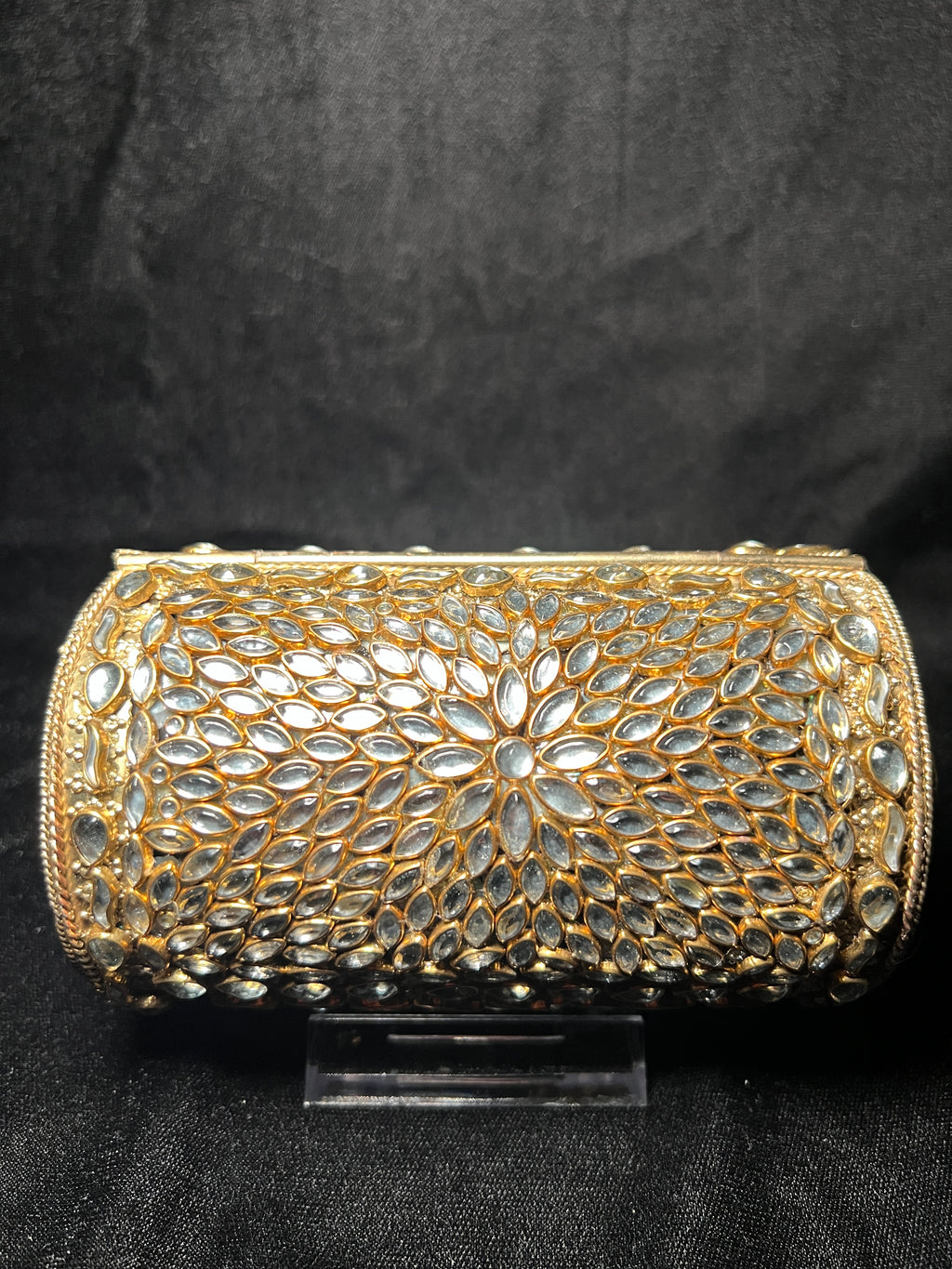 Medium Cylinder Kundan Clutch | RKC-152
