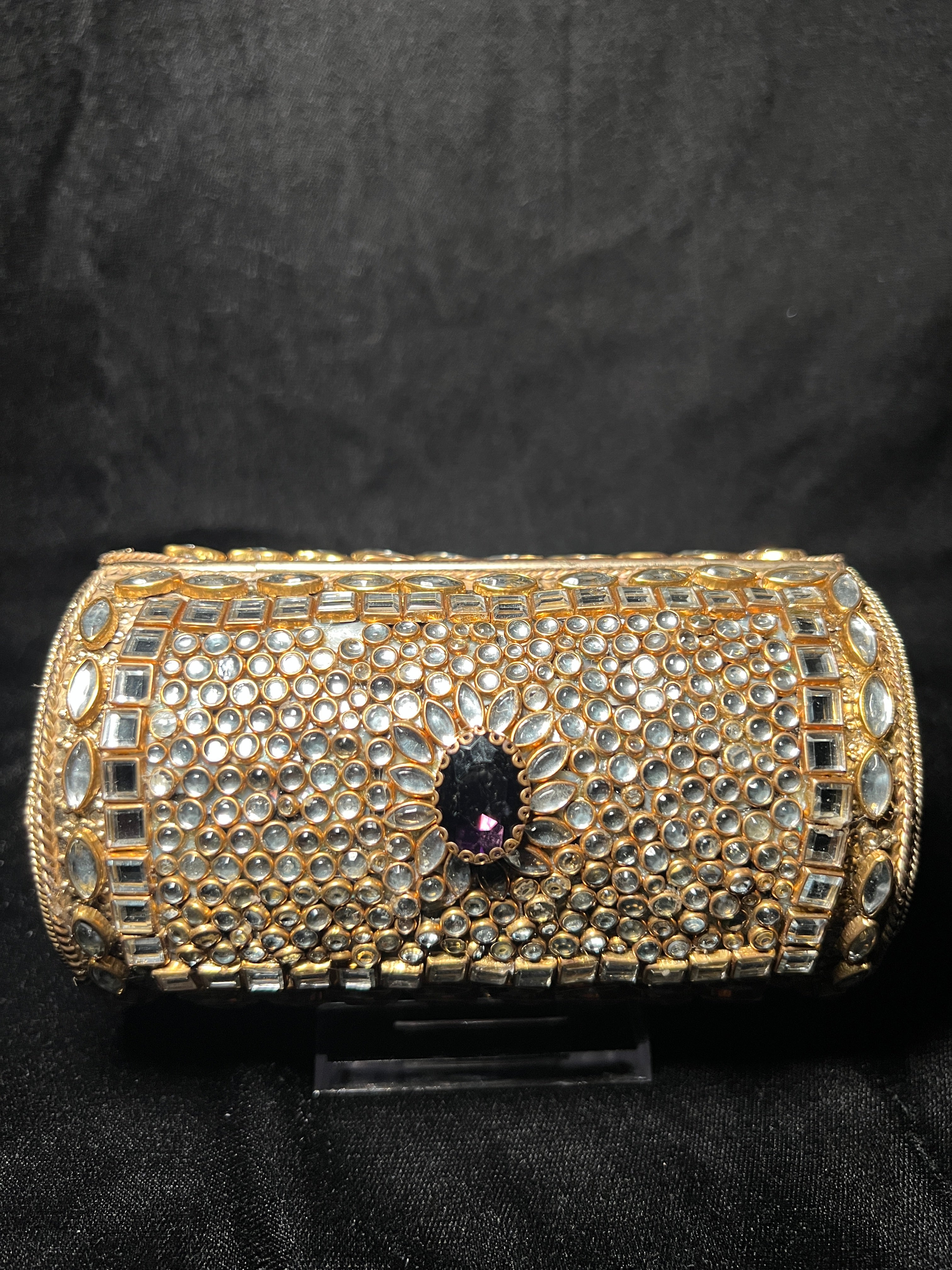 Medium Cylinder Kundan Clutch | RKC-153