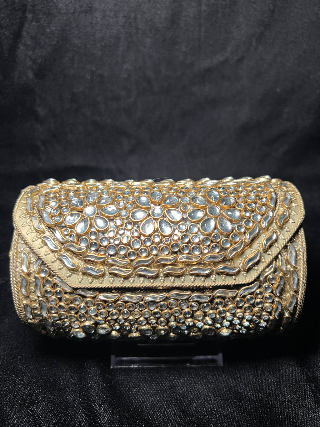 Medium Cylinder Kundan Clutch | RKC-154