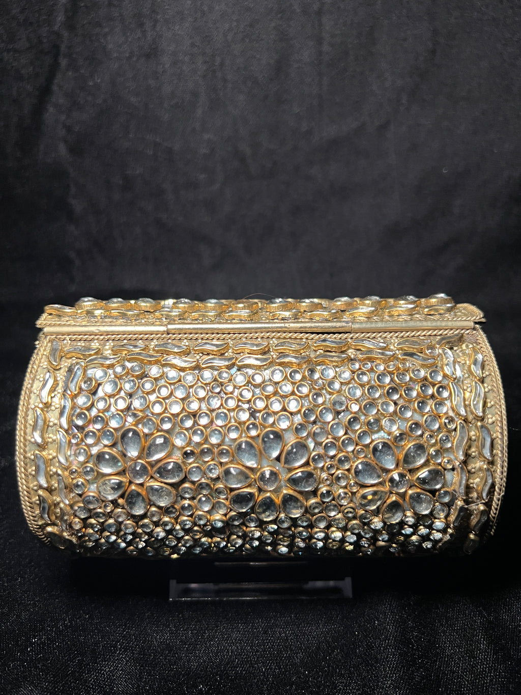 Medium Cylinder Kundan Clutch | RKC-154