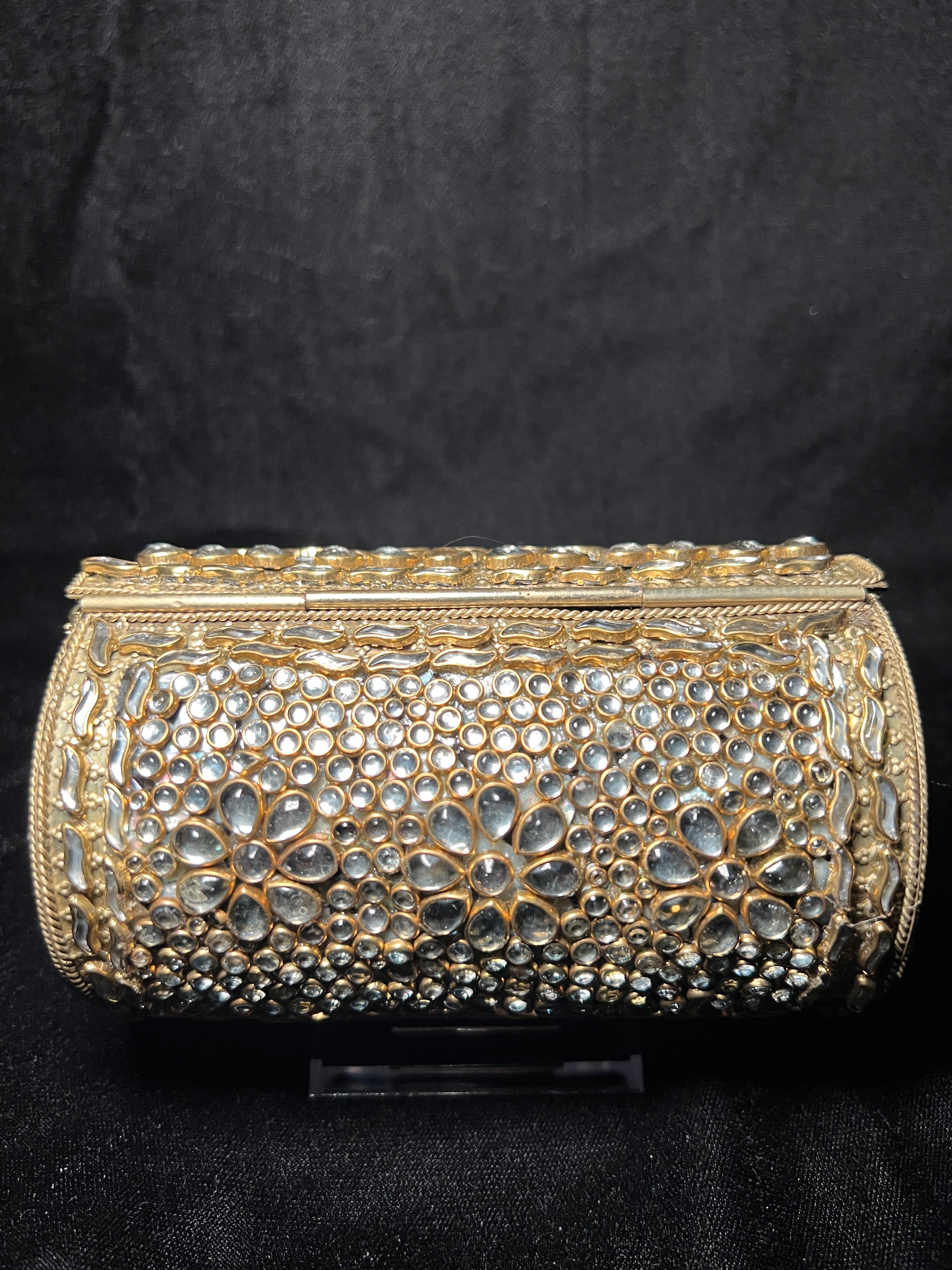 Medium Cylinder Kundan Clutch | RKC-154