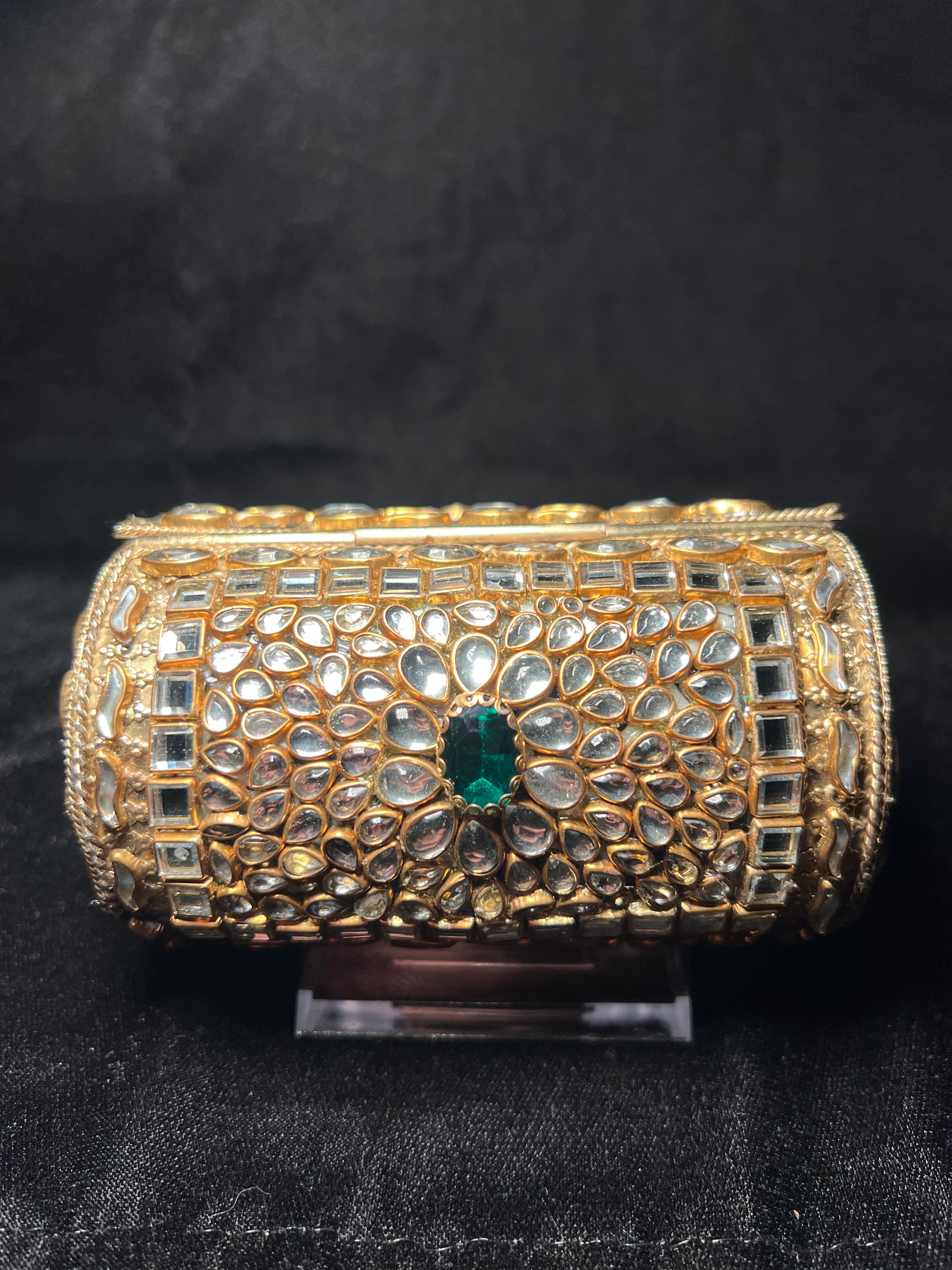 Small Cylinder Kundan Clutch | RKC-155