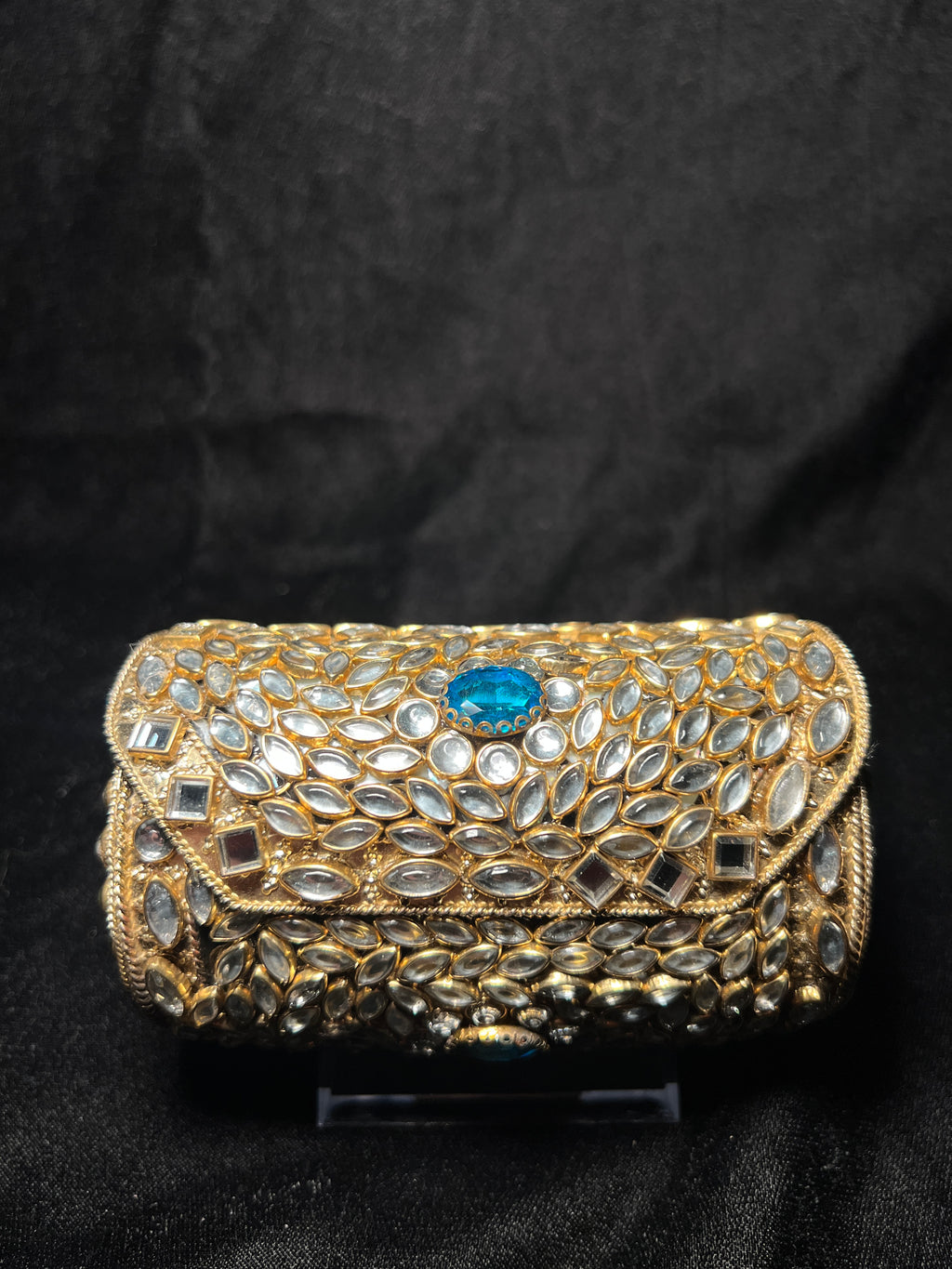 Small Cylinder Kundan Clutch | RKC-160
