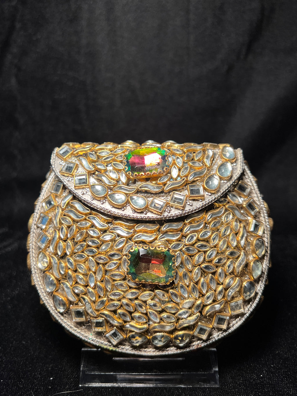 Small U Kundan Clutch | RKC-163