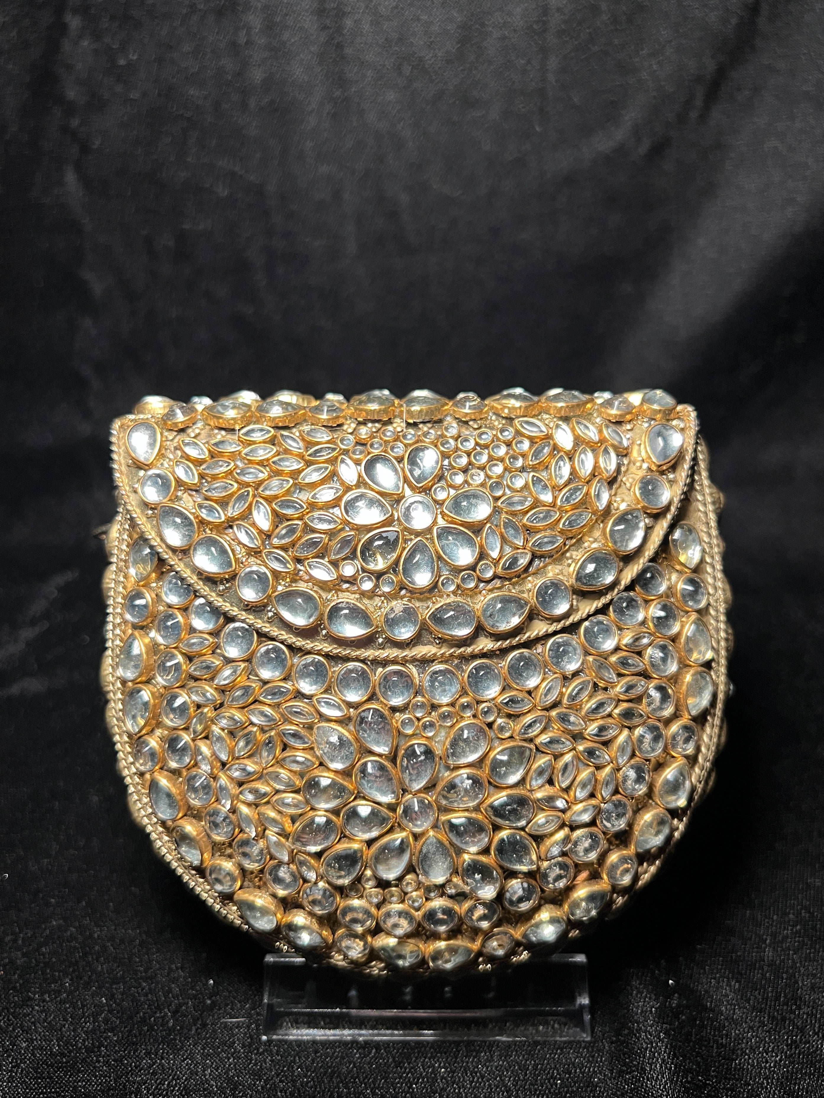 Small U Kundan Clutch | RKC-169