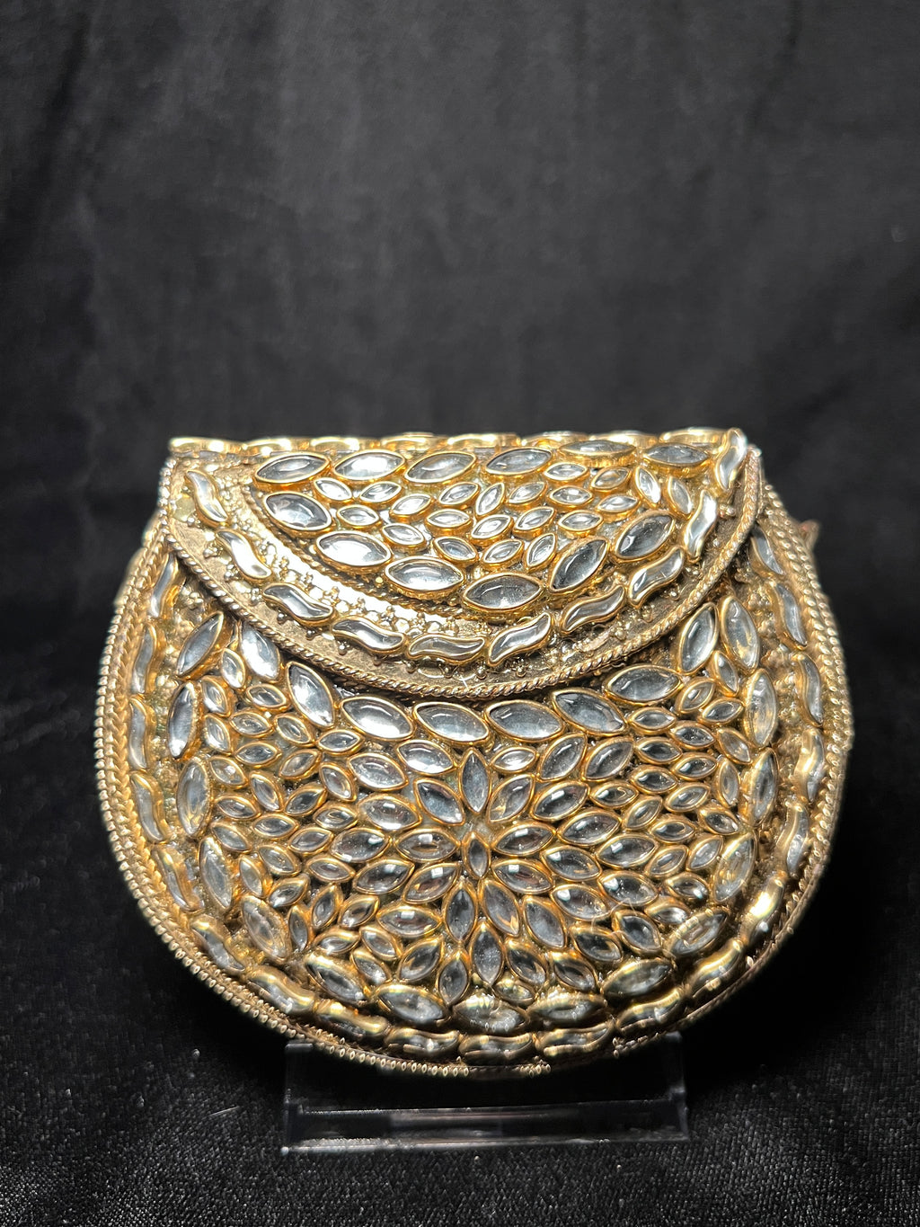 Small U Kundan Clutch | RKC-170