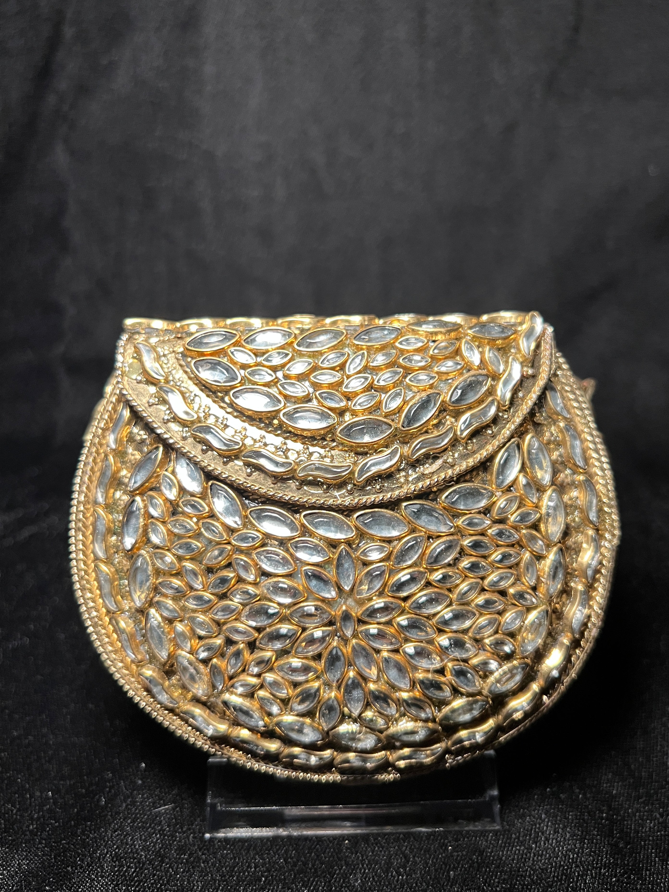 Small U Kundan Clutch | RKC-170