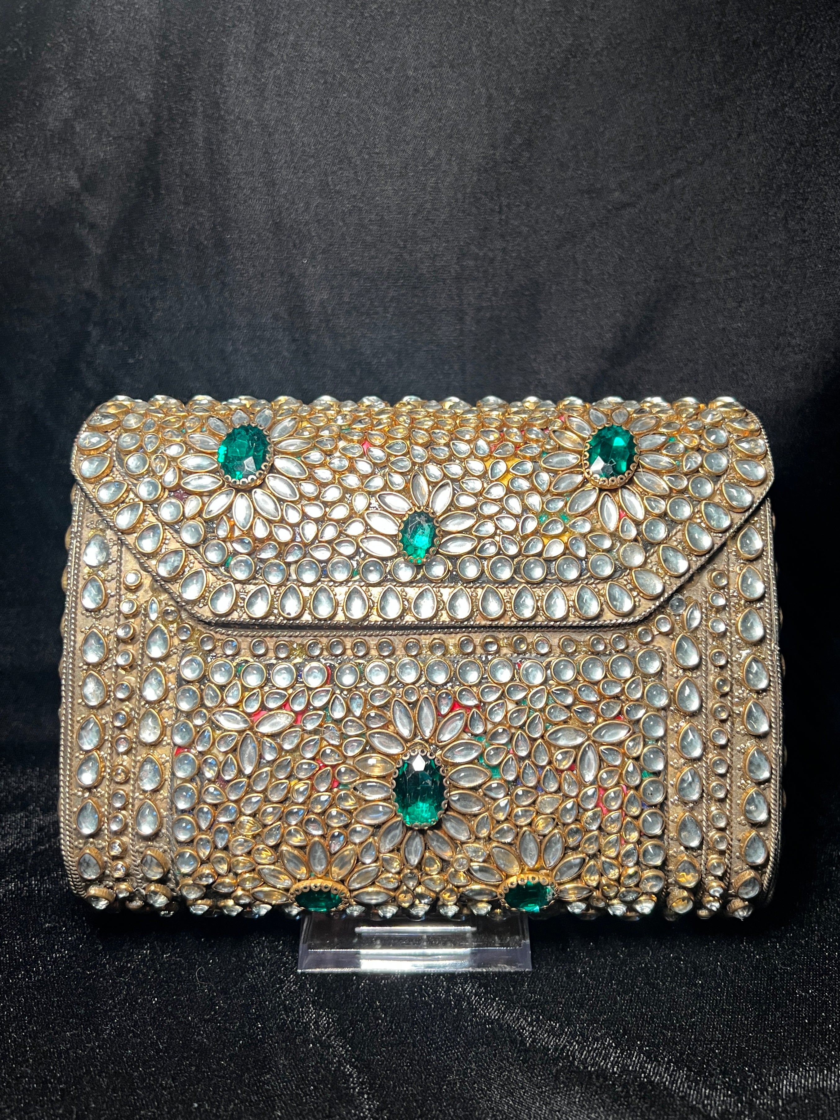 XL Rectangular Kundan Clutch | RKC-172