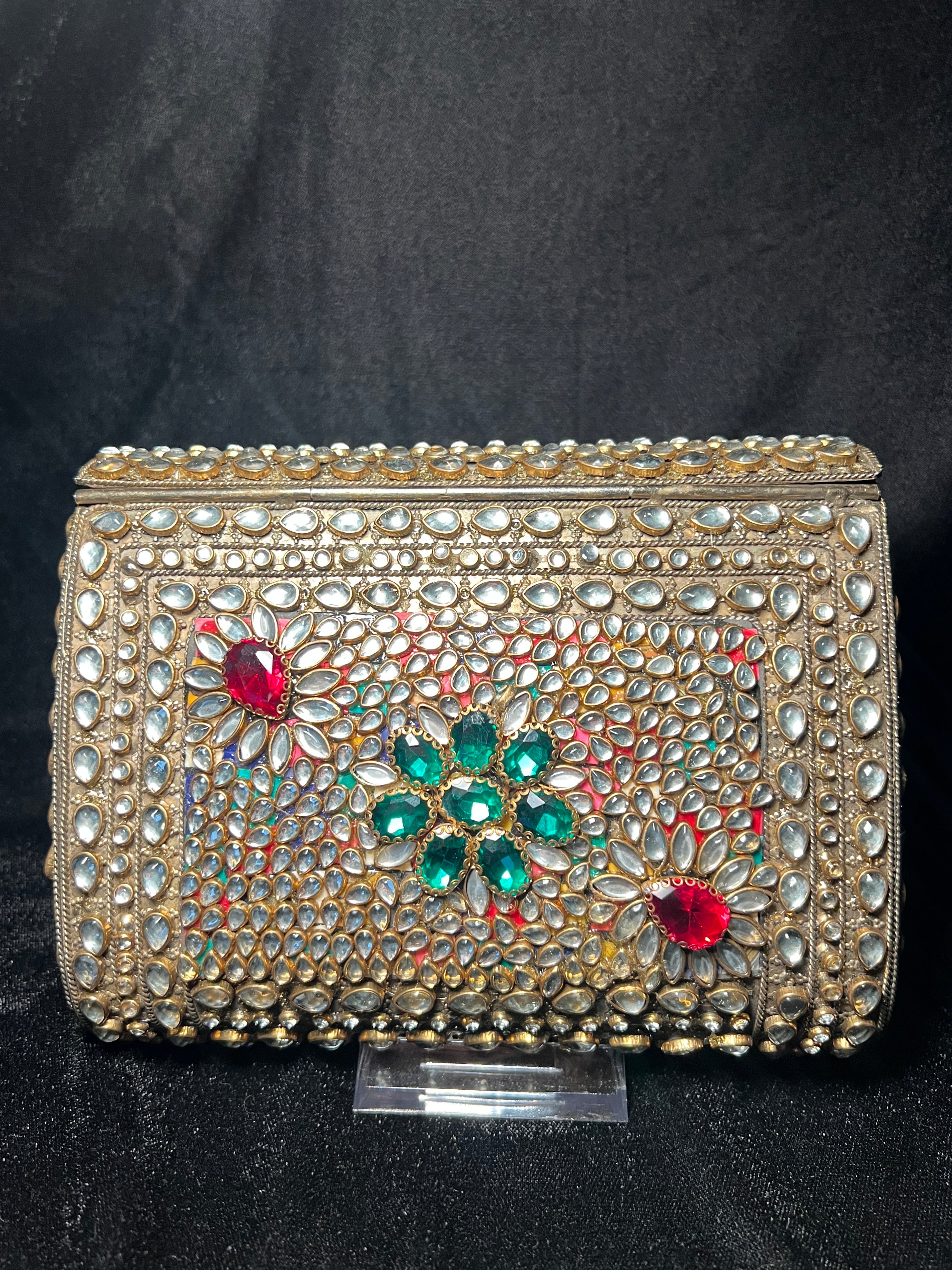 XL Rectangular Kundan Clutch | RKC-172