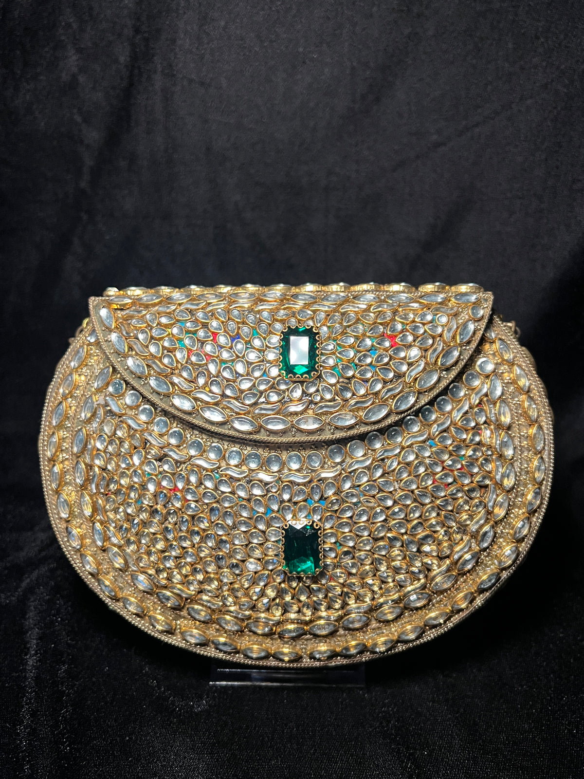 Large U Kundan Clutch | RKC-178