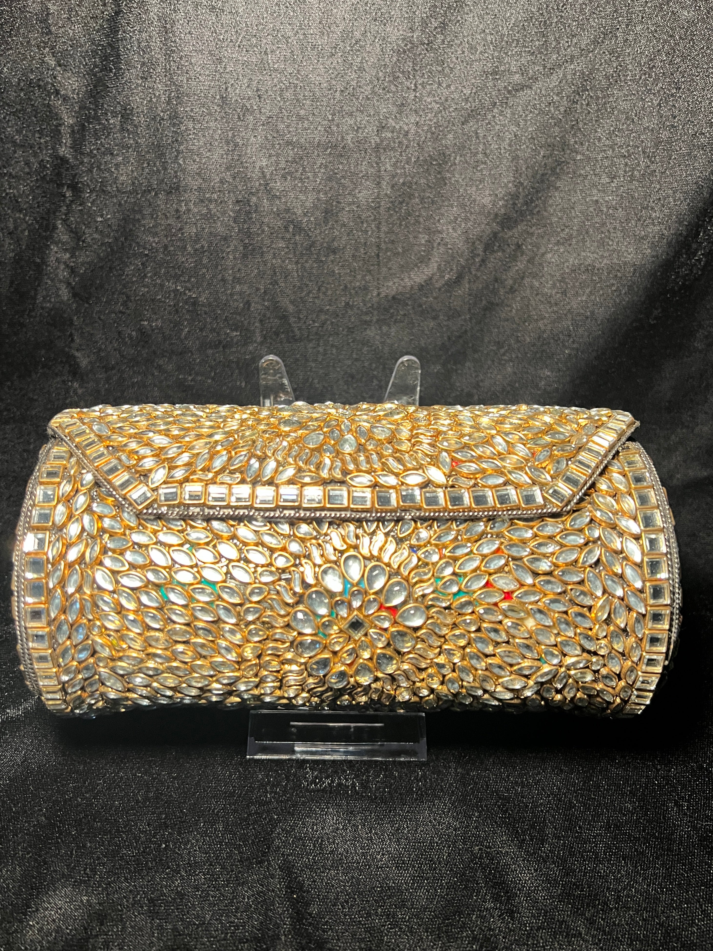 XL Cylinder Kundan Clutch | RKC-174