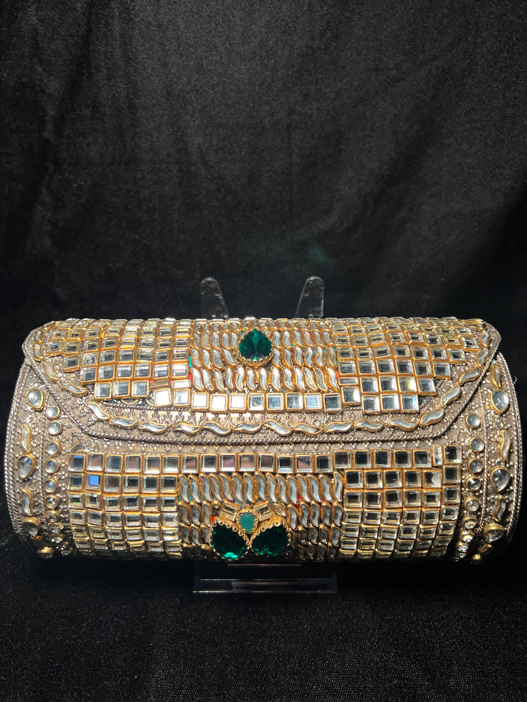XL Cylinder Kundan Clutch | RKC-176