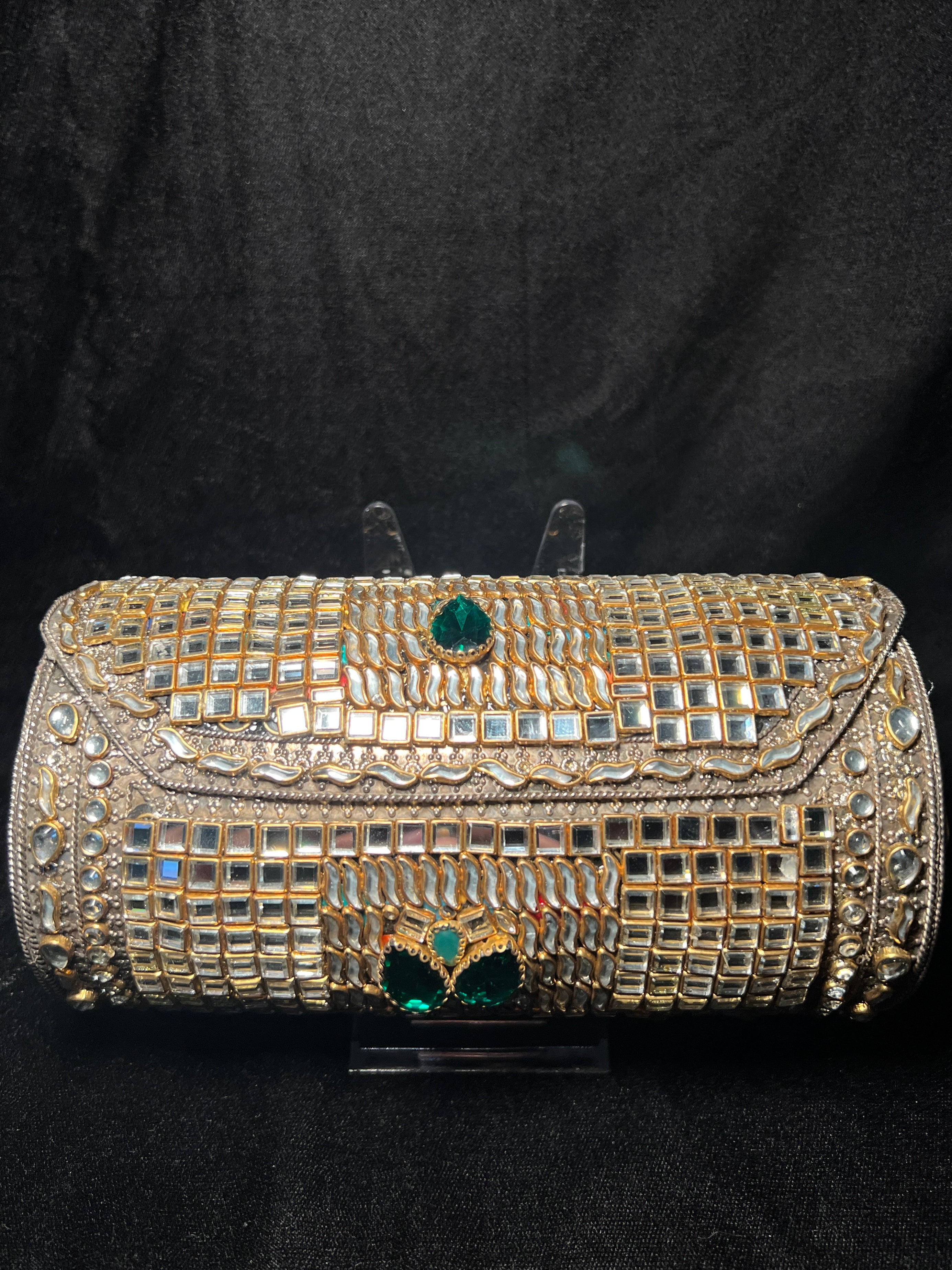 XL Cylinder Kundan Clutch | RKC-176