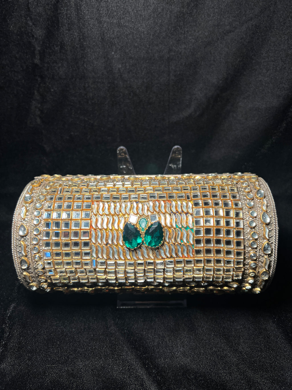 XL Cylinder Kundan Clutch | RKC-176