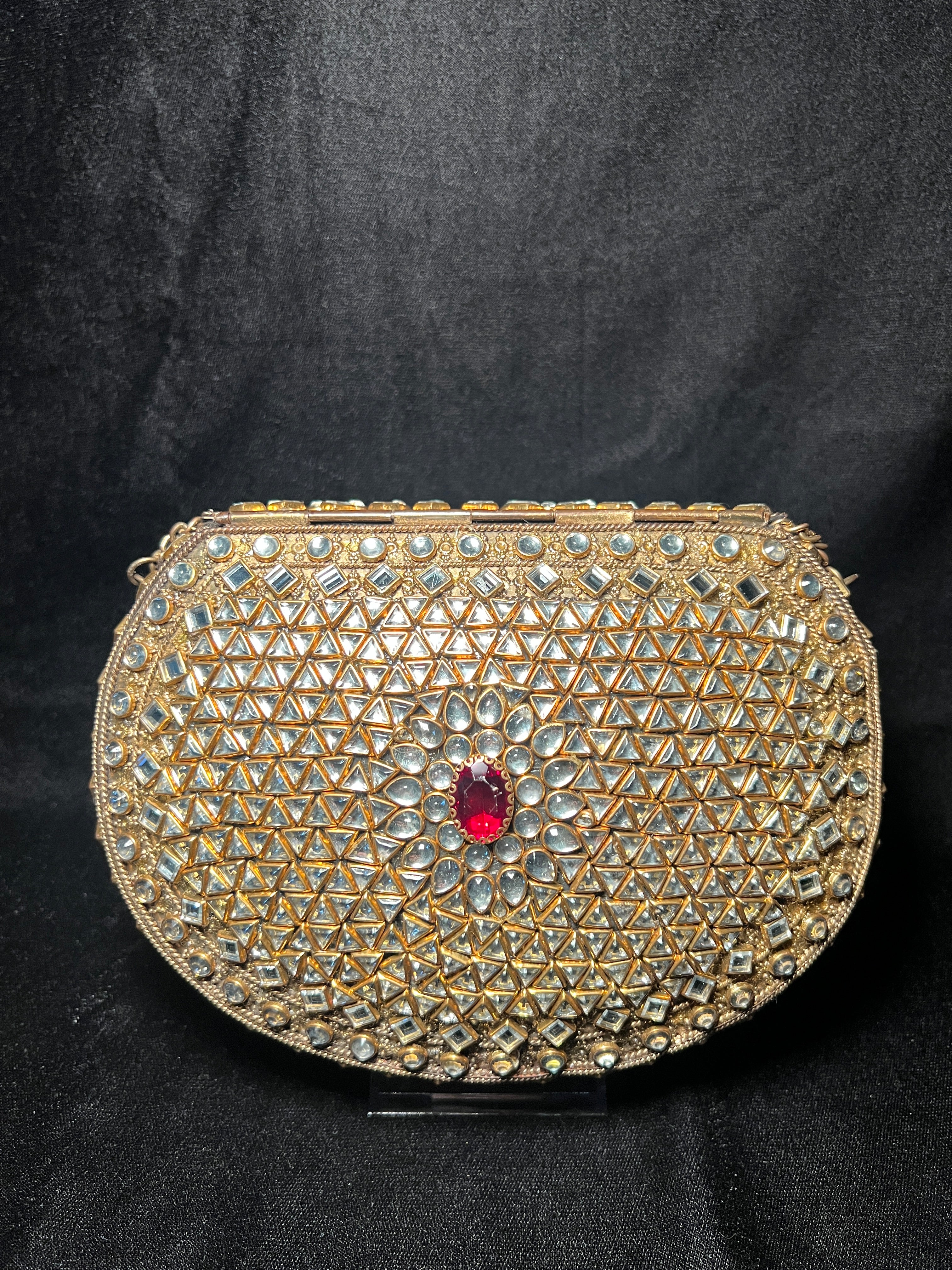 Large U Kundan Clutch | RKC-179