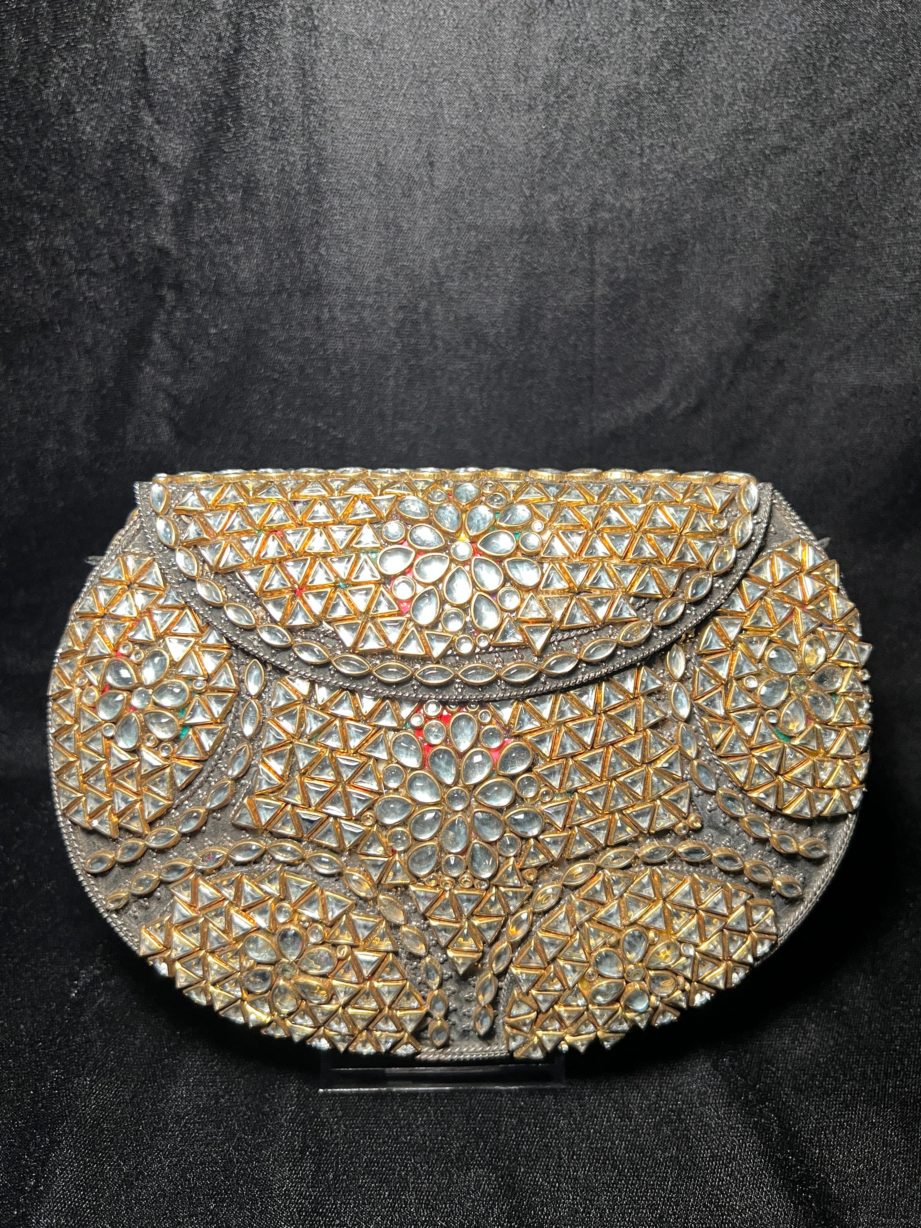 Large U Kundan Clutch | RKC-183